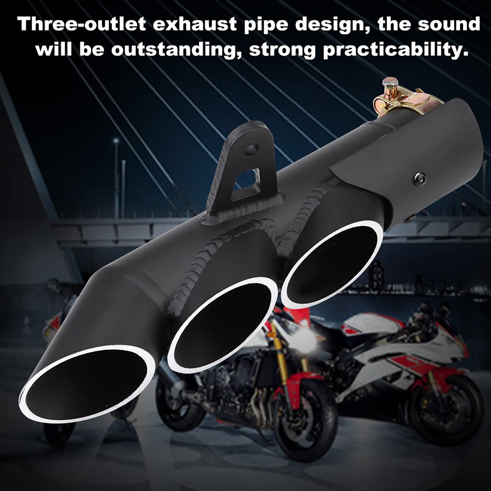 Motocyklowa Rura Wydechowa TRHEOUTLET Stal Nierdzewna, dla YZF-R6, Gładszy Wydech, Wybitny Dźwięk, Uniwersalne Dopasowanie z Modelem o średnicy 51 Mm, Opis: Ta Rura Wydechowa