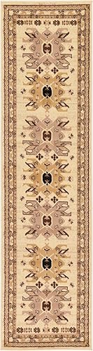 Miniatura 2 de Unique Loom colección Taftan - Alfombra de área con diseño geométrico tribal inspirado en fronteras (2 pies 2 pulgadas x 8 pies 2 pulgadas, para