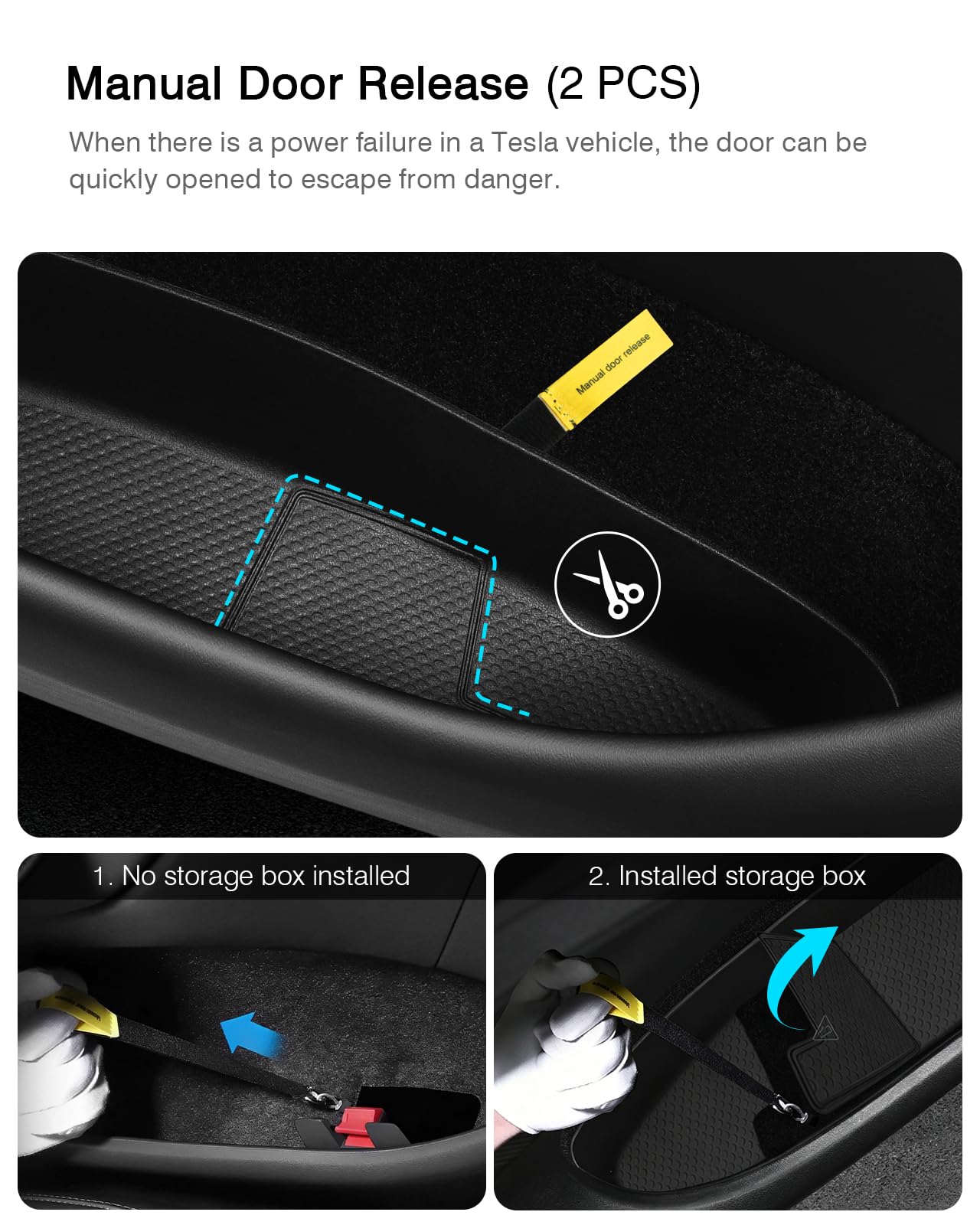 Amazon.co.jp: ドアサイドポケット収納ボックス4点。Tesla Model Y