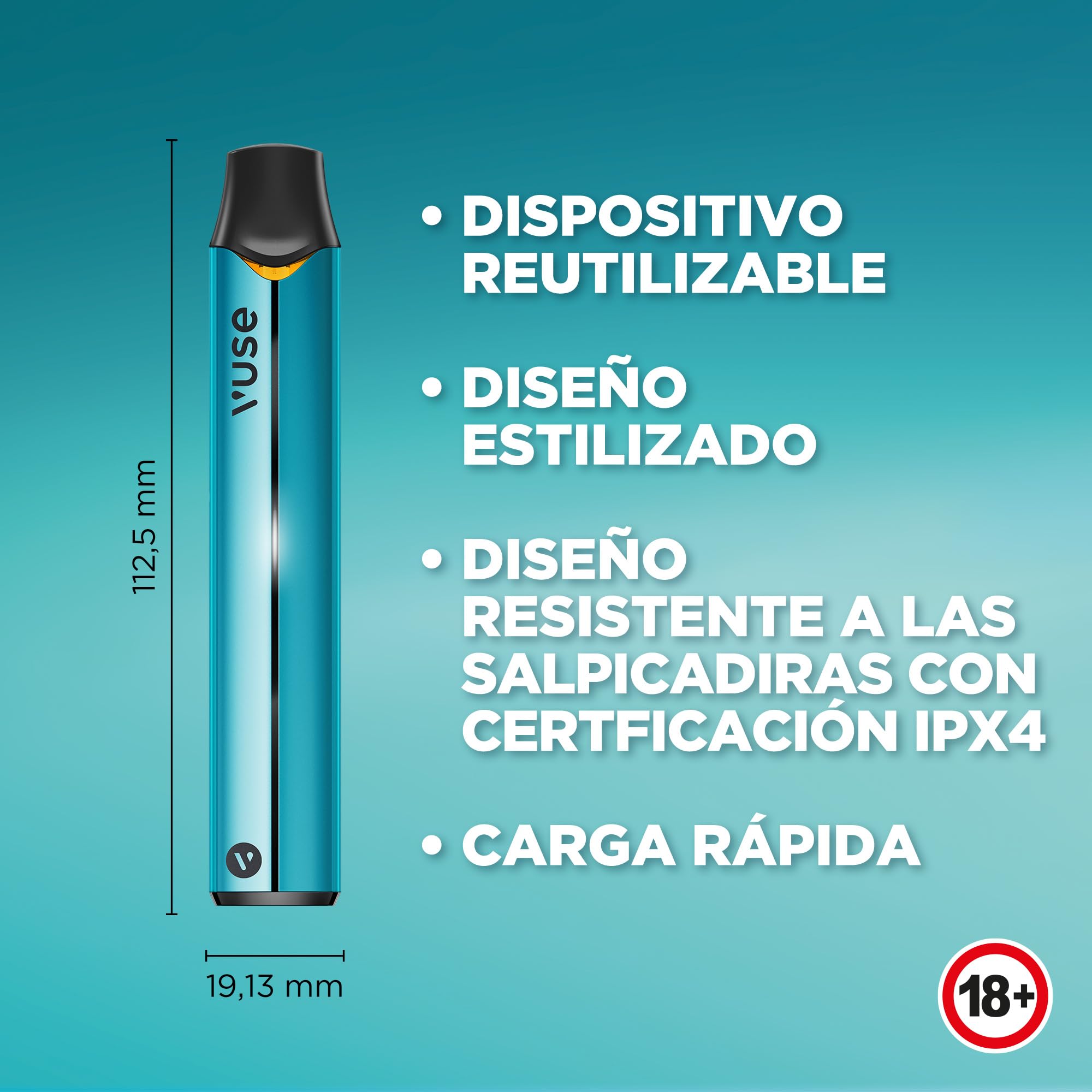 VUSE PRO Vaper recargable Sin Nicotina, Sin Tabaco, Recargas desechables no incluidas, cigarrillo electrnico reutilizable compatible con recargas de ePod2, vapeador Aqua : Amazon.es: Electrnica VUSE PRO Vaper recargable Sin Nicotina, Sin Tabaco, Recargas desechables no incluidas, cigarrillo electrnico reutilizable compatible con recargas de ePod2, vapeador Aqua : Amazon.es: Electrnica