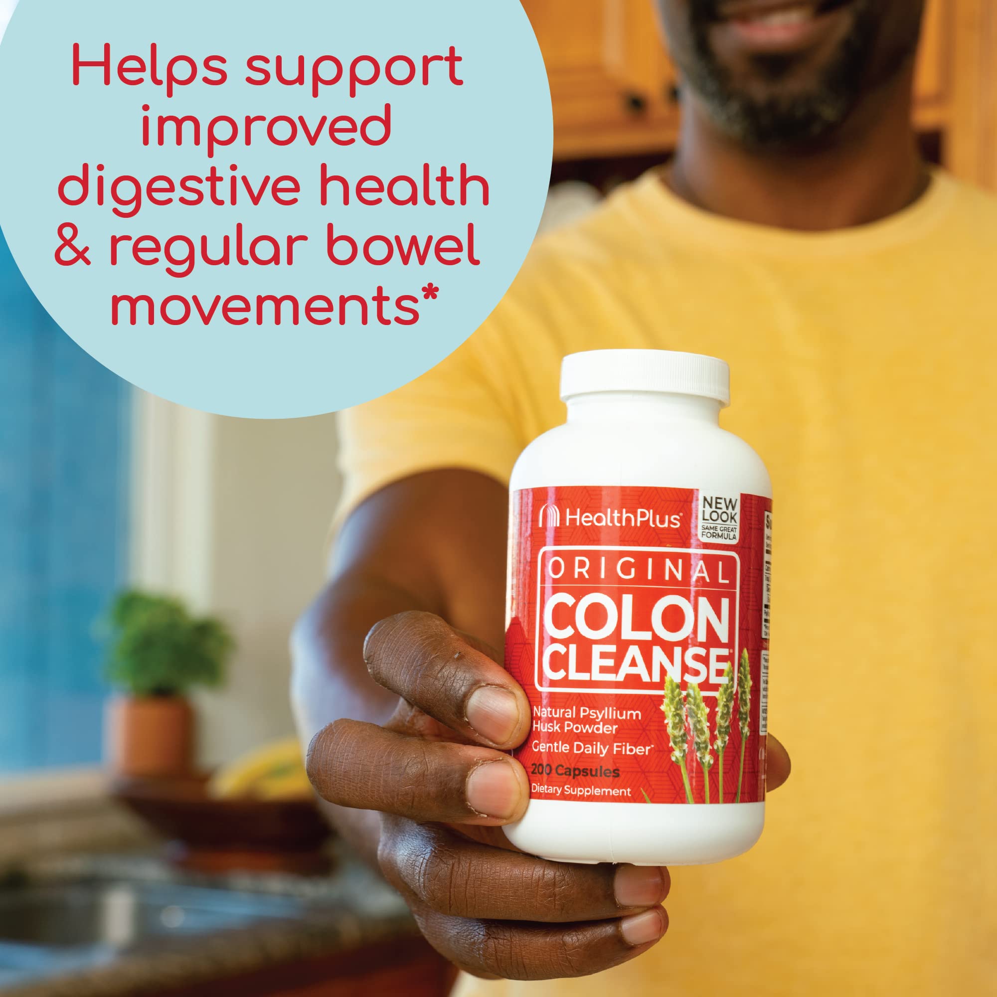 Health Plus Colon Cleanse Daily Psyllium Husk Fiber, 200ct, 33 Servings — Amazon image 6