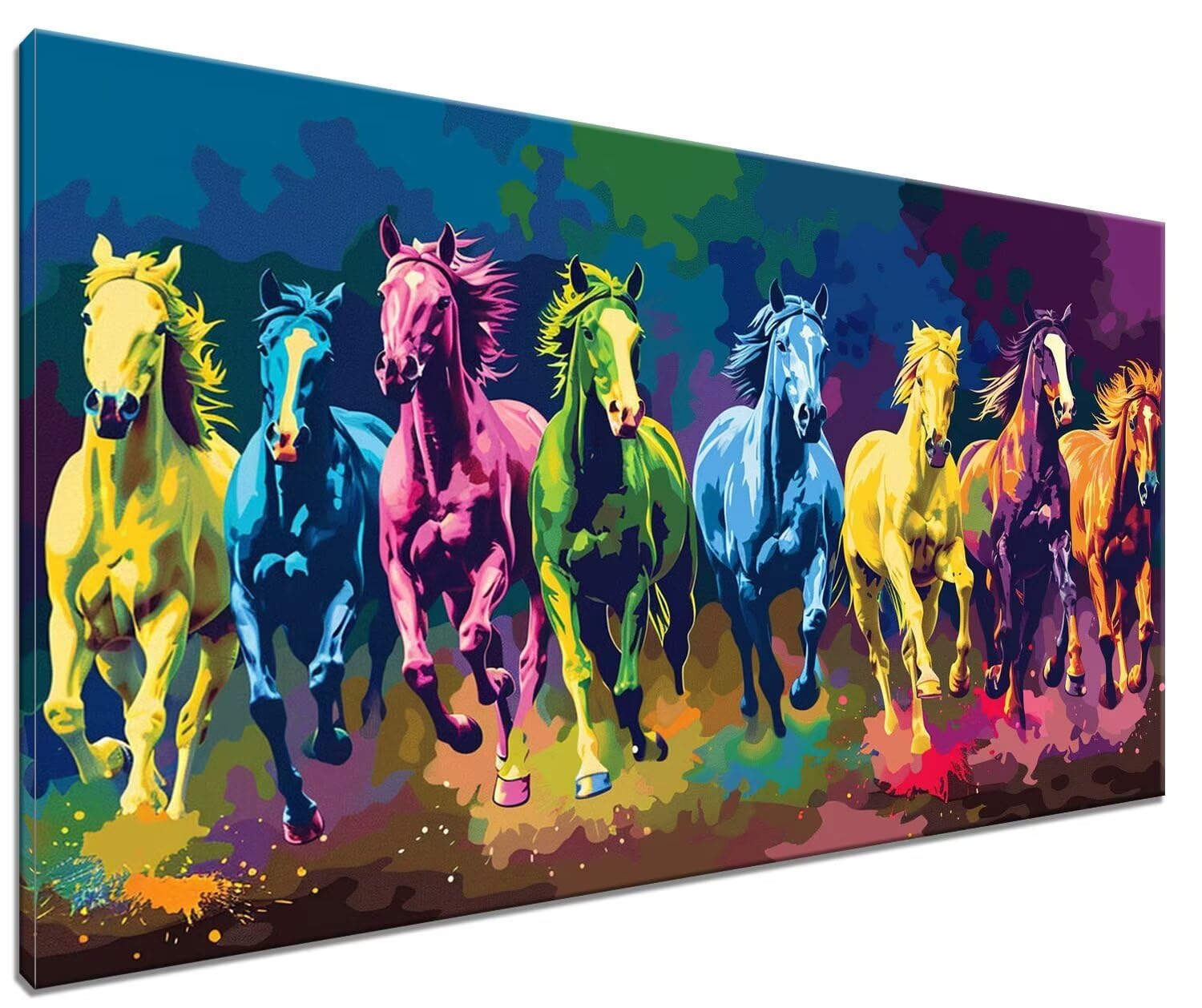 Kit Peinture Par Numéros Adulte Cheval 40x50 Cm – Peinture Acrylique Numérotée, Toile & Pinceaux Inclus, Décoration Murale DIY Relaxante