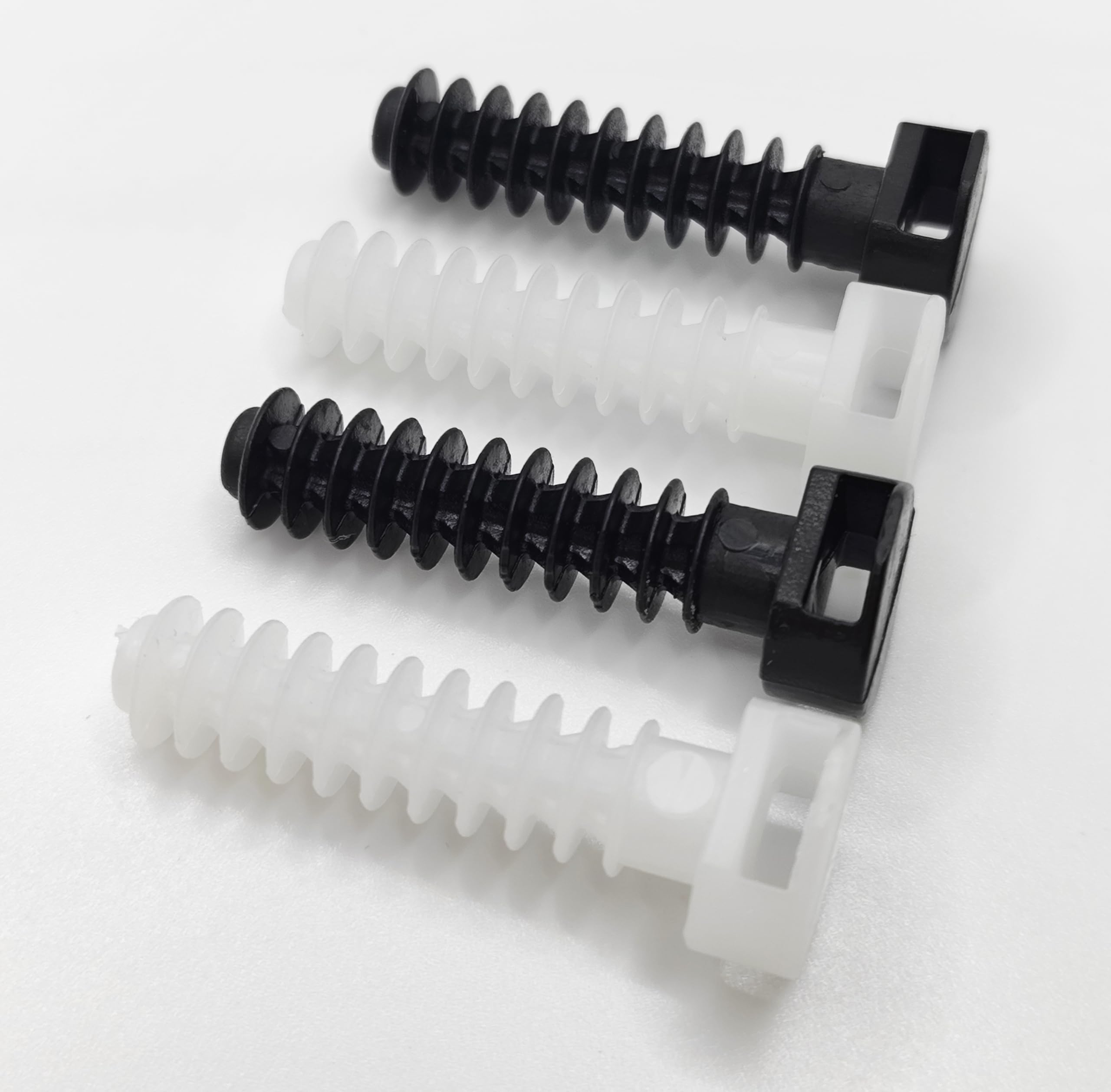 Gabex® 100 bis 1000 Stück Flanschdübel 6x30 mm Dübel für Kabelbinder bis 6 mm Breite (1000 Stück, schwarz)