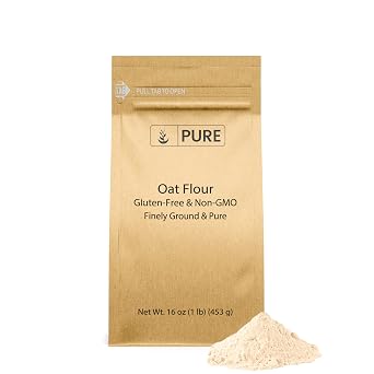 Pure Original Ingredients Gluten Free Oat Flour 1 lb Finely Ground, Non GMO, Breads & Cakes