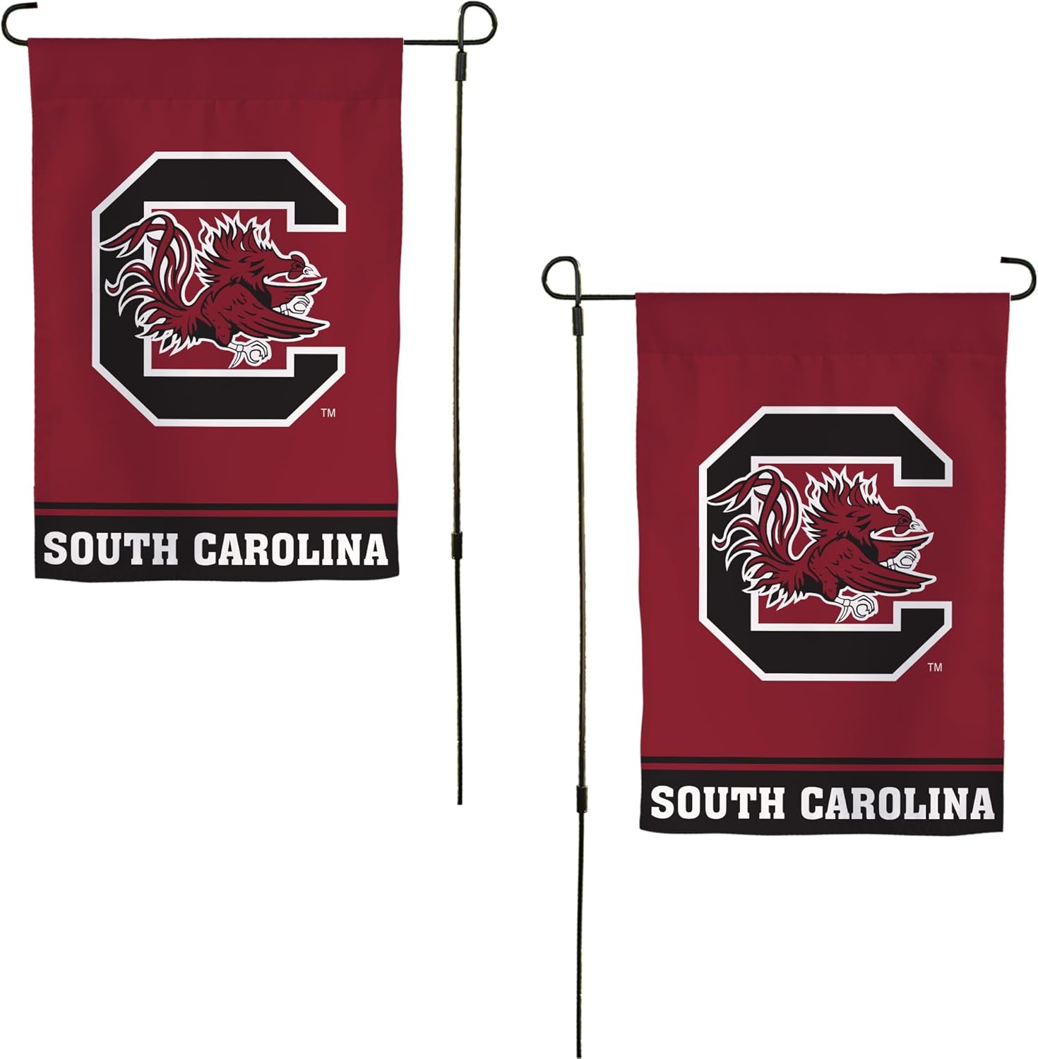 Desert Cactus University of South Carolina USC Garden Flag – 19 x 12 inch Fighting Gamecocks Banner, For Outdoor Display and Events (Design A)