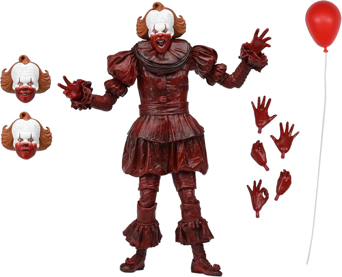 Welcome to Derry - 7" Scale Action Figure - Ultimate Blood Pennywise | IT Welcome to Derry 7 Inch Action Figure Ultimate - Blood Pennywise