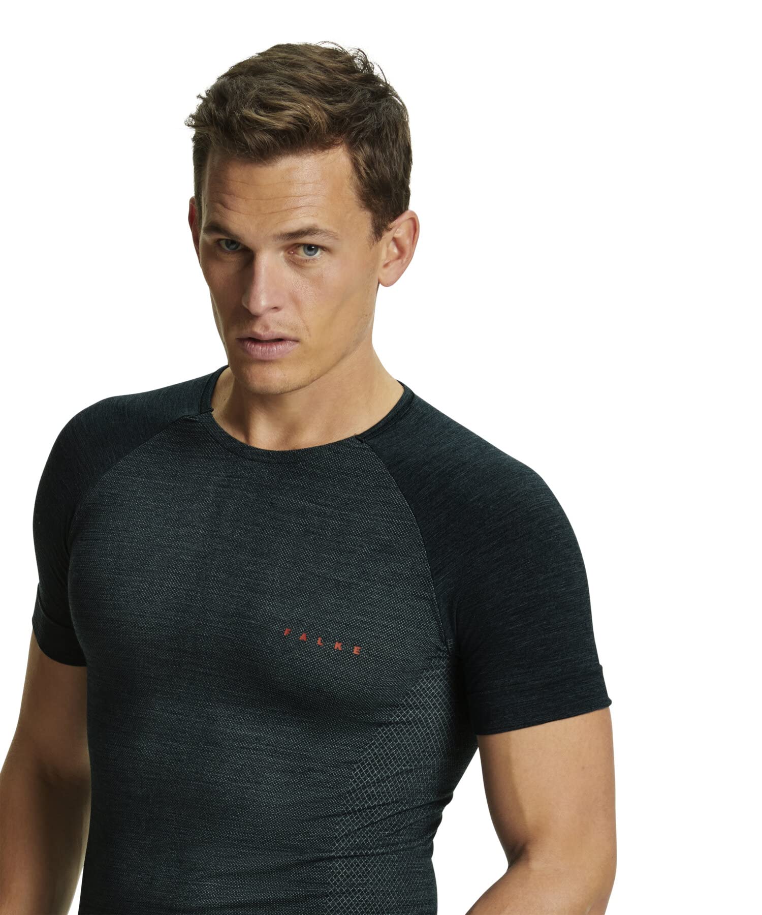 FALKE Herren Funktionsshirt Wool Tech. Light, Funktionsmaterial Wolle, 1 Stück, Grün (Holly 7385)