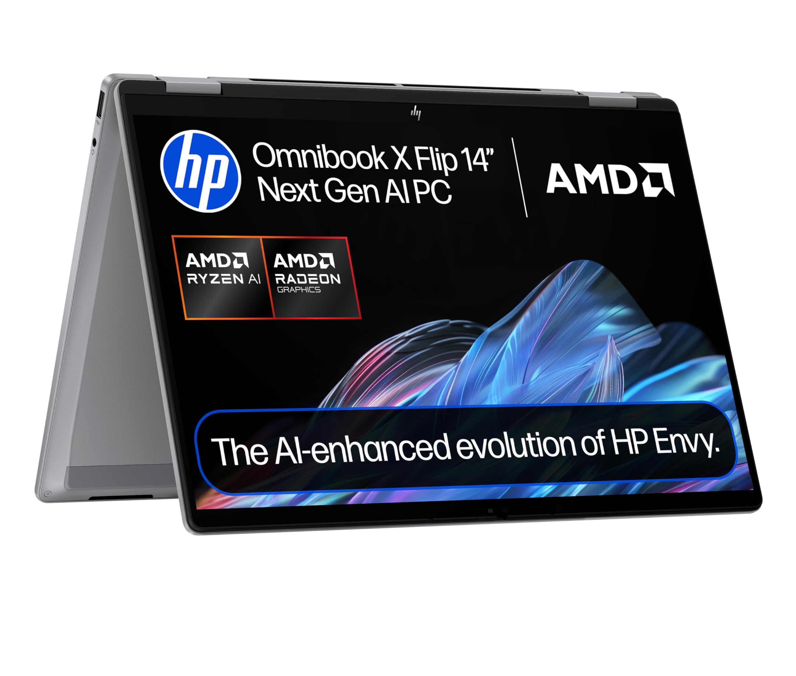 HP OmniBook X Flip NGAI 14" Laptop | CoPilot+ PC | AMD Ryzen AI 7 350 Processor | 24GB RAM | 1TB SSD | AMD Radeon 860M Graphics | 3K OLED Touchscreen | Up to 14.5Hrs Battery | Windows 11 | 14-fk0001sa