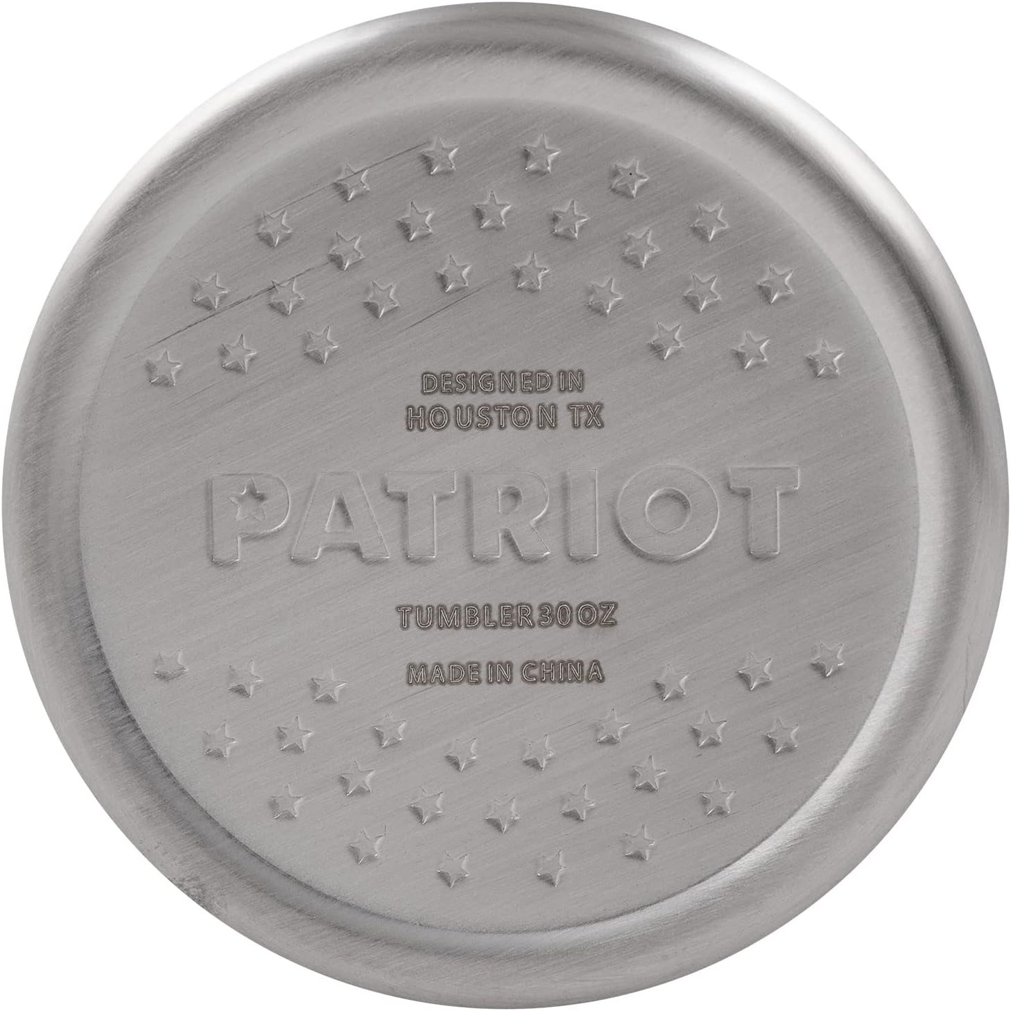 Patriot Coolers 30oz Tumbler Stainless Steel Insulated Coffee Cup with Lid, Reusable Stainless Steel Straw & Gift Box (Silver)