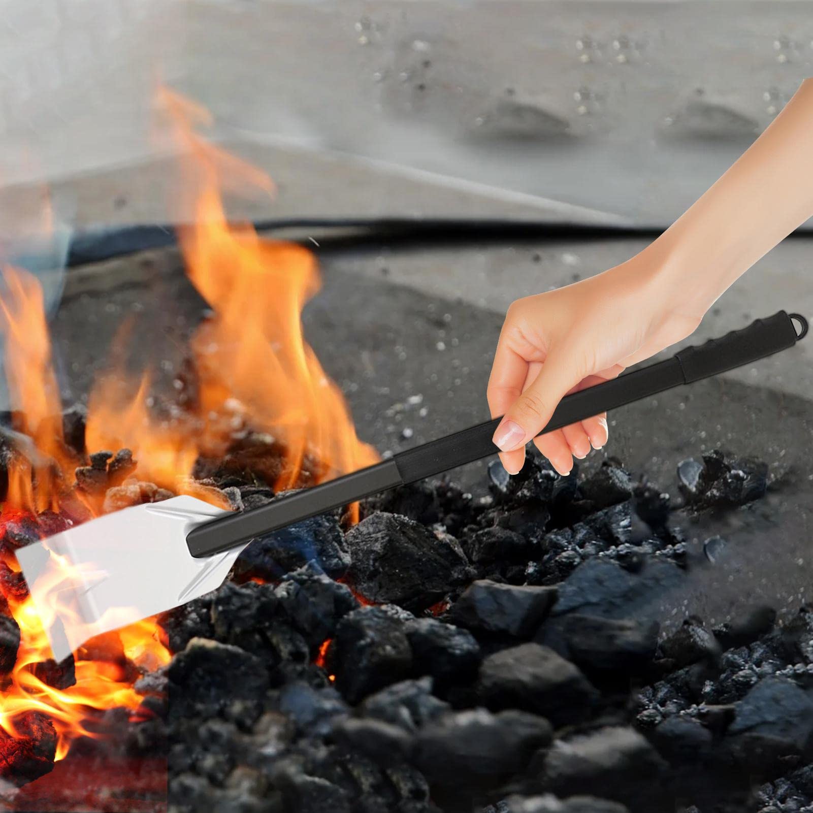 45.7 cm チャコールグリルレーキパーツ、BBQアッシュツールポーカー喫煙者用。石炭の掃除と移動 - 暖炉、ピザオーブン、薪スト  【11/30までエントリーでポイント7倍】 【Weber公式】 ウェーバー チャコールレーキ 【日本正規品】 7649 BBQ バーベキュー グリル  コンロ ...