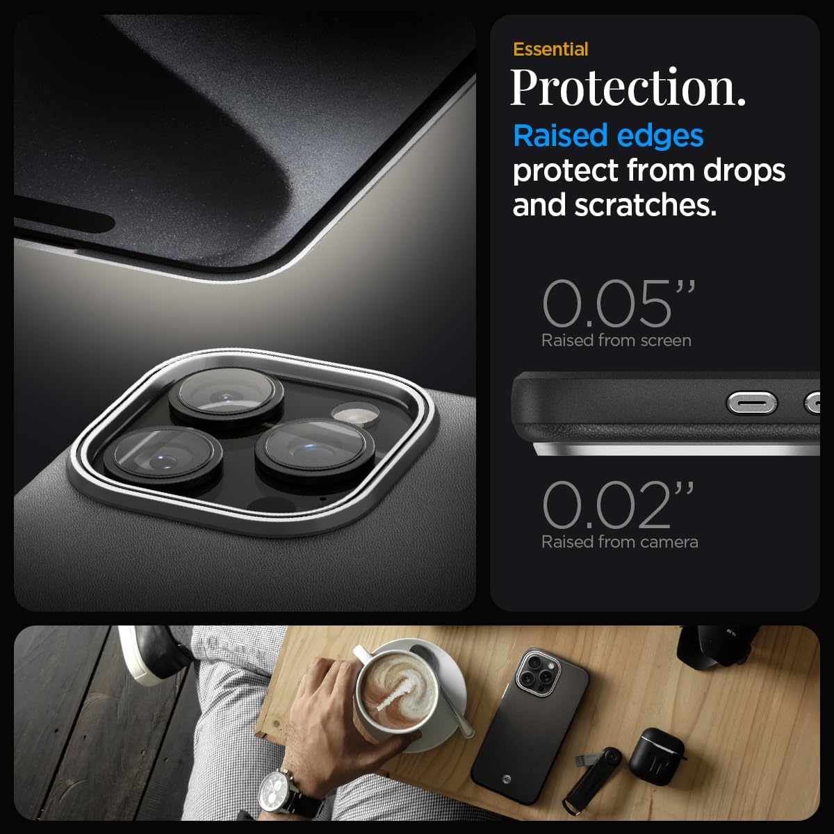 Spigen Enzo Designed for iPhone 15 Pro Max Case (2023) [Military-Grade Protection] - Black - Image 6