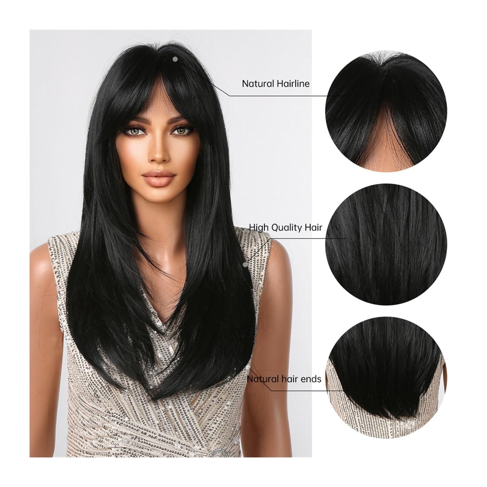 Amazon.com: IGZVMBO Wig for Women Daily Cosplay Party Heat  display picture 2