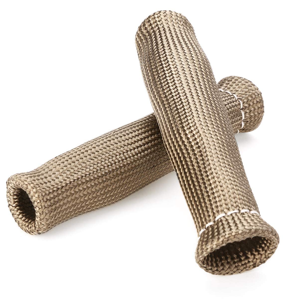 MAKINGTEC Titanium Spark Plug Wire Boots Thermal Protection Insulator Sleeve, 2500 Degree Heat shield Cover Wrap 6 inch for Car Truck Fit for SBC/BBC/350/454 (8PCS)