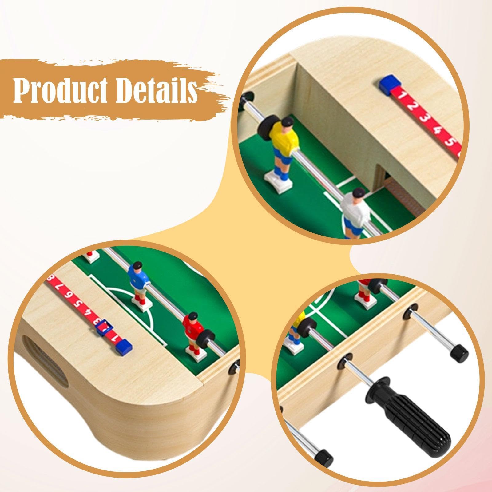 KESOTO Futbolín con Pelota Y Marcador, Set Portátil para Partidos de Fútbol Sala, Ideal para Fiestas, L