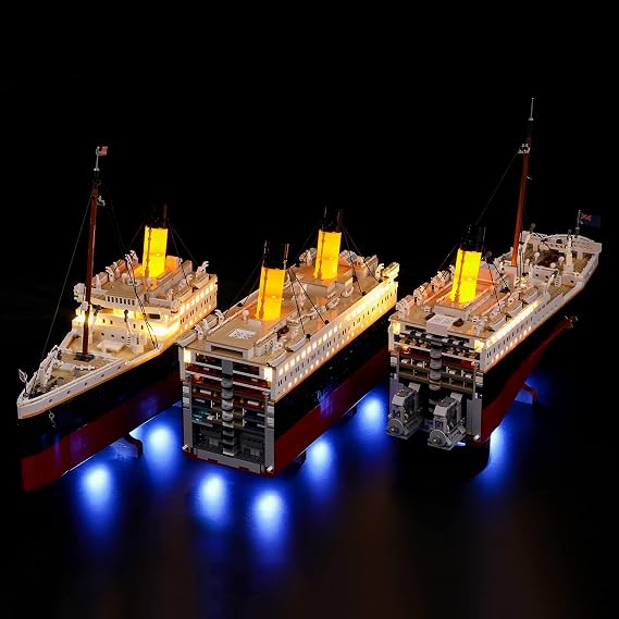 BRIKSMAX Light Kit Compatible with LEGO Icons Titanic 10294, NO LEGO | Warm lighting showcases every detail Elegant home decor Premium display piece Model not included