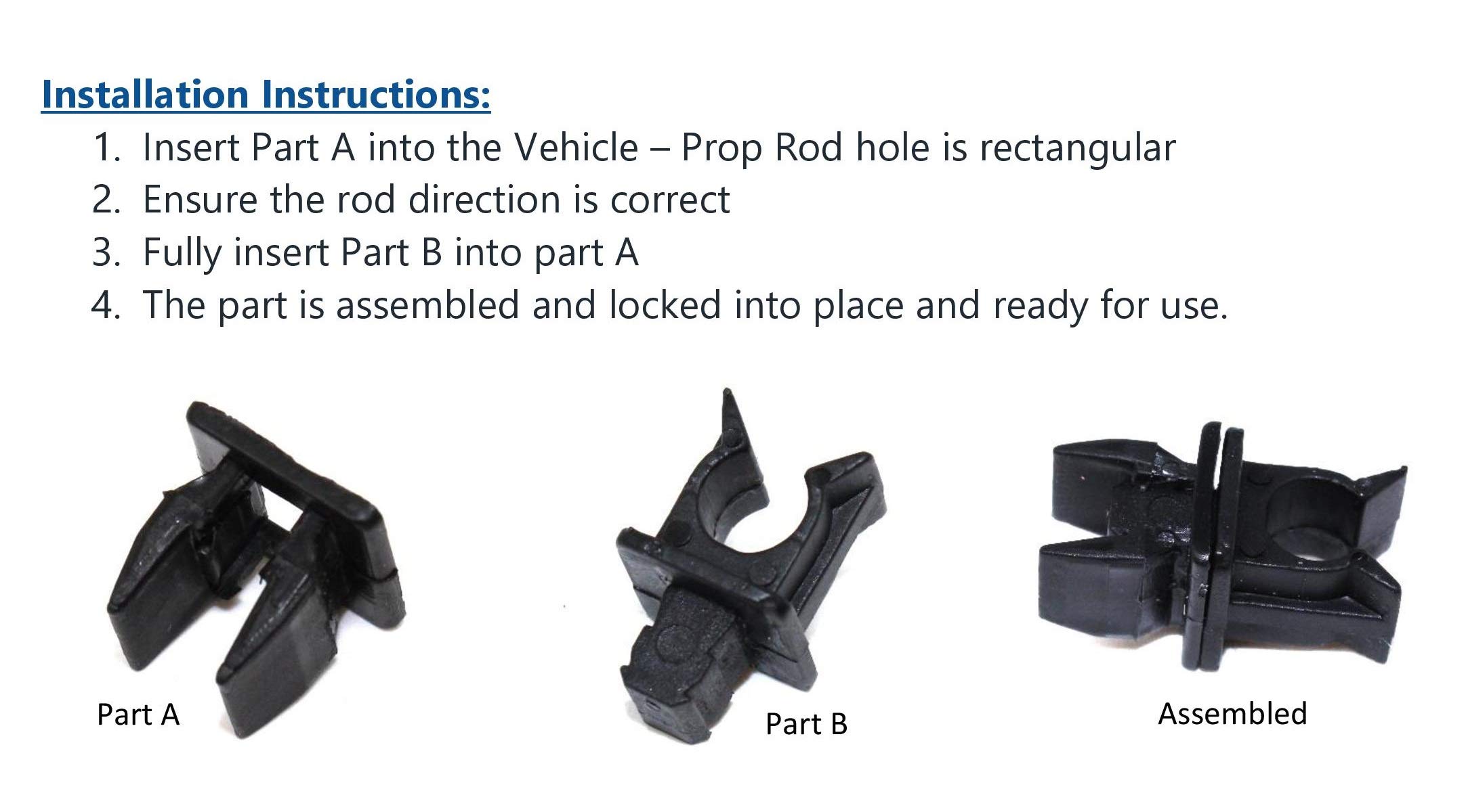 Clip OEM J4007456 Jeep Wrangler YJ TJ* Hood Prop Rod Retainer Keeper