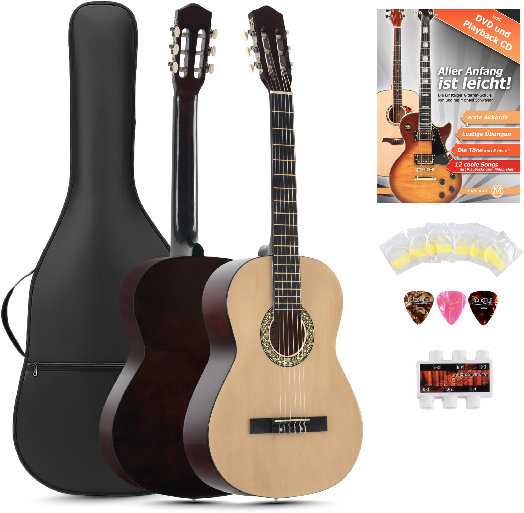 Classic Cantabile AS-851 L Chitarra classica 4/4 Set starter per mancini