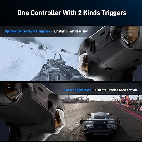 FLYDIGI Vader 5 Pro PC Controller, FORCEFLEX Joysticks, 3ms Ultra-Low Latency, FORCESWITCH Triggers, 8 Extra Buttons, Triggers & Grips Vibration, 1000mAh Battery, PC/NS/Android/TV
