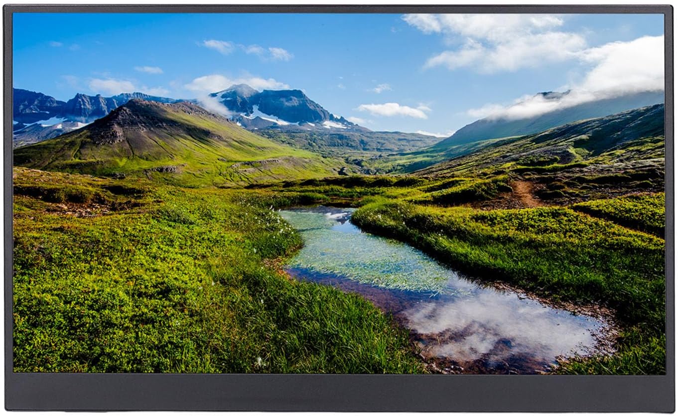 ciciglow 15.6 Inch Portable Display, 1080P Computer Display, Thin and Lightweight Portable External Touch Screen Display for Laptop Computer PC Game Console