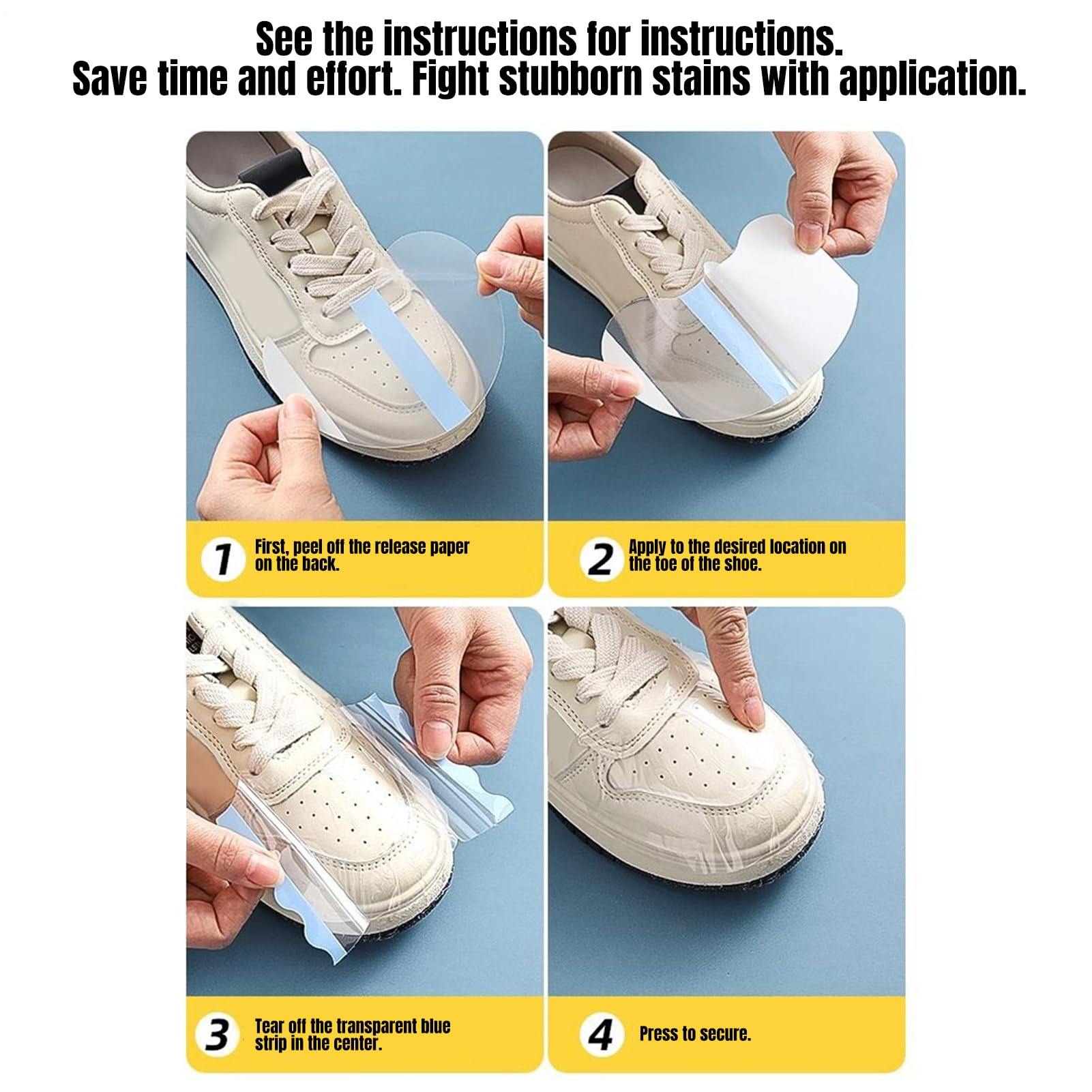 Protector para puntas de zapatos, 30 unidades, protección invisible transparente para jardinería, senderismo, trabajo, camping, niños y exteriores