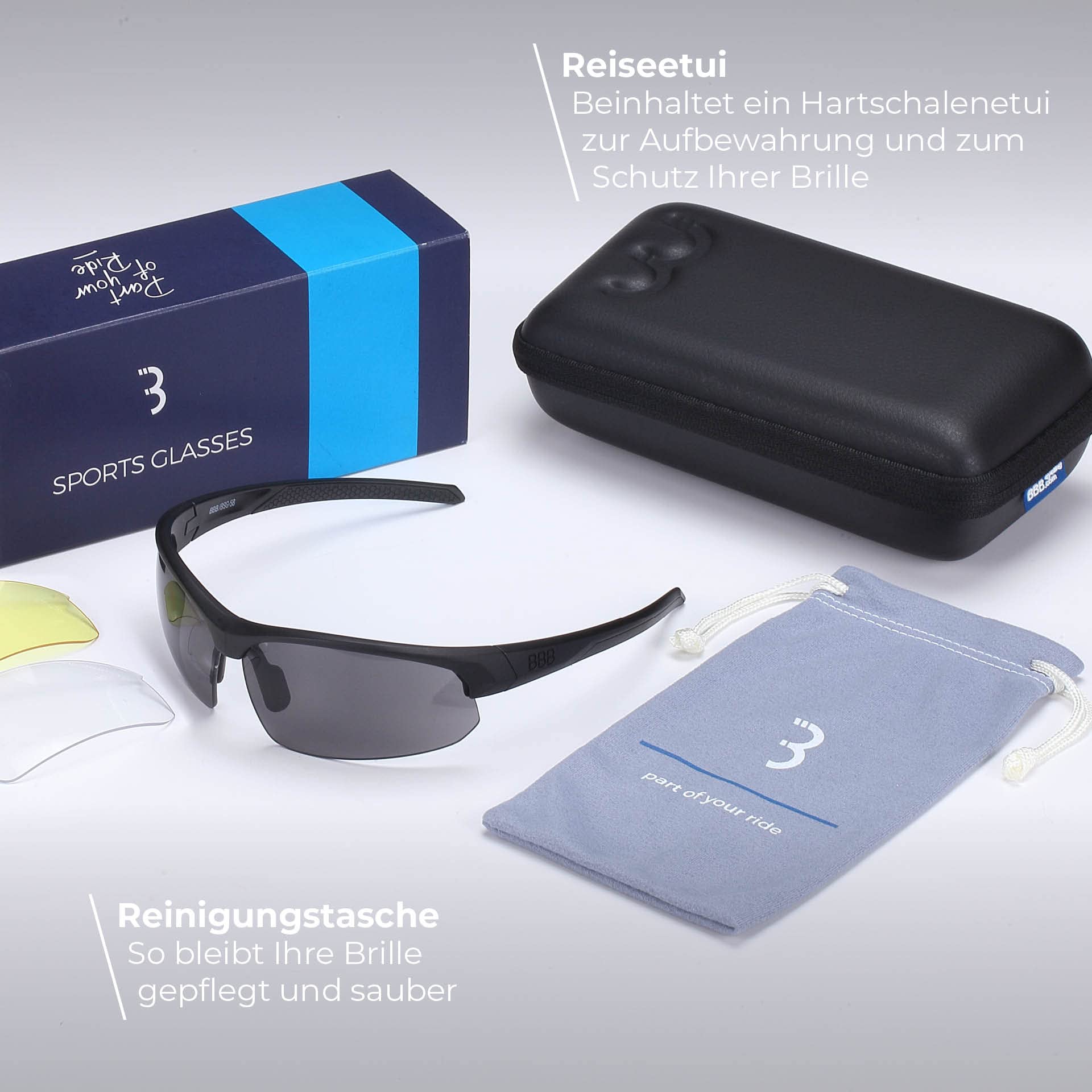 BBB Impress Travelcase Lunettes de sport unisexes