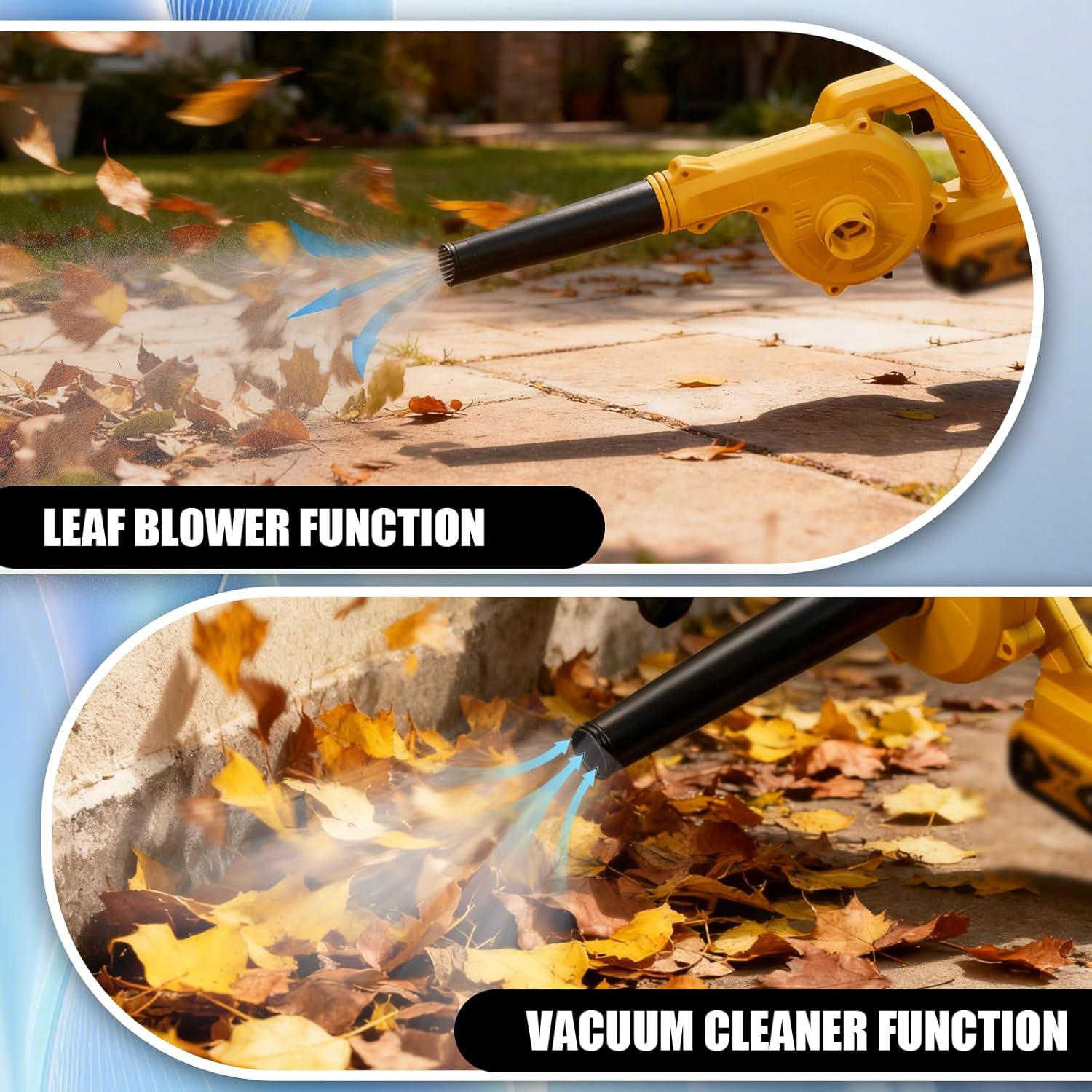 4-in-1 Electric Diatomaceous Earth Duster & Leaf Blower & Paint Sprayer & Vacuum Cleaner Function, Compatible with DeWALT 20V Battery (no Battery), Multi-Functional Dust Applicator/Powder Sprayer