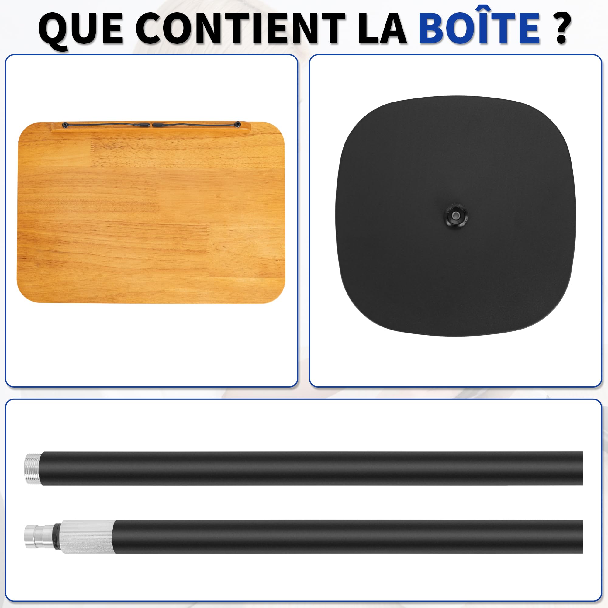 OUUTMEE Supporto da lettura in metallo, 26,5 x 39 x 130 cm, nero | Regolabile in altezza da 60 a 130 cm, pieghevole, stabile, scrivania portatile per laptop, tablet e libri