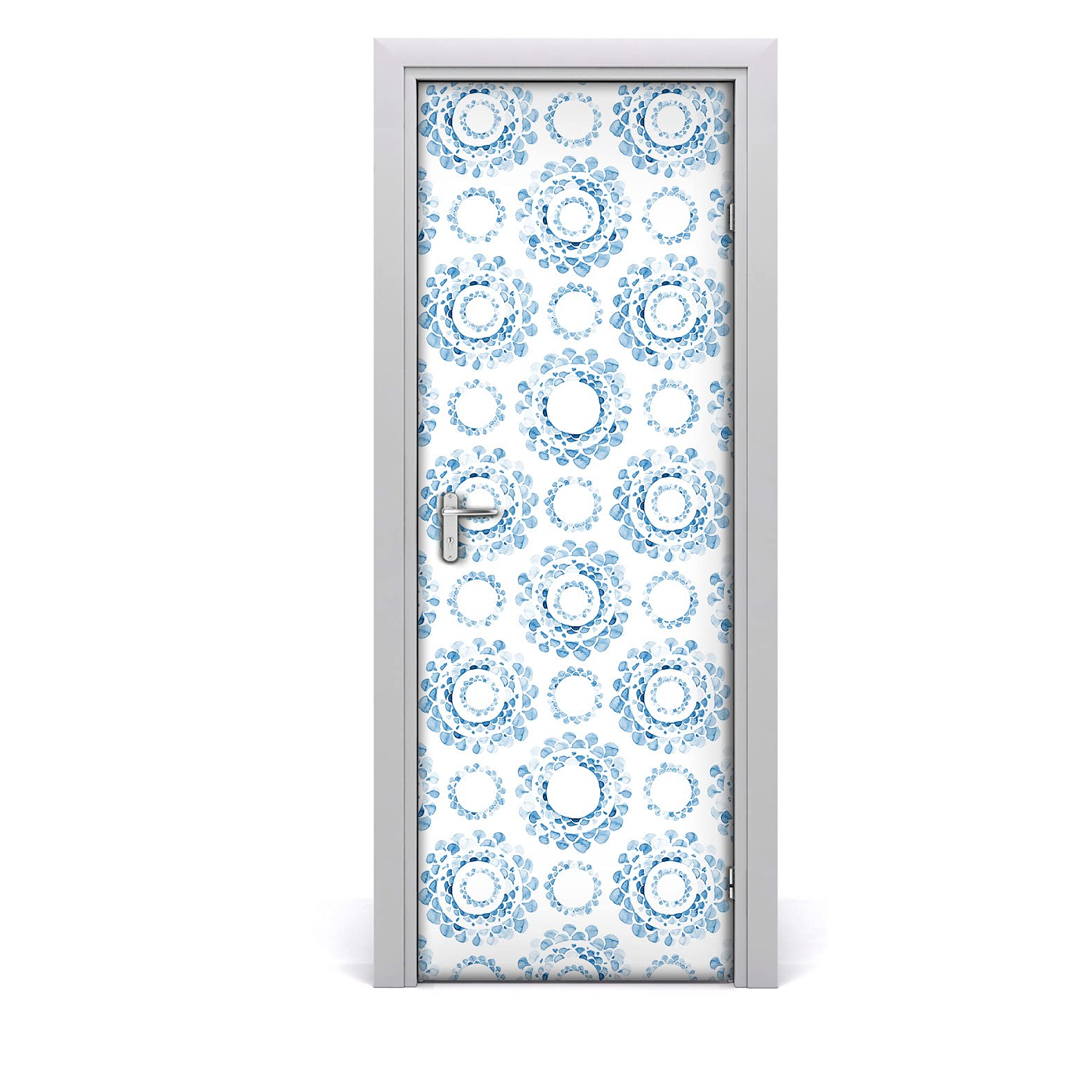 Papier peint sur la porte pour salon - Rénovation murale Magic-Stick cercles 70x200