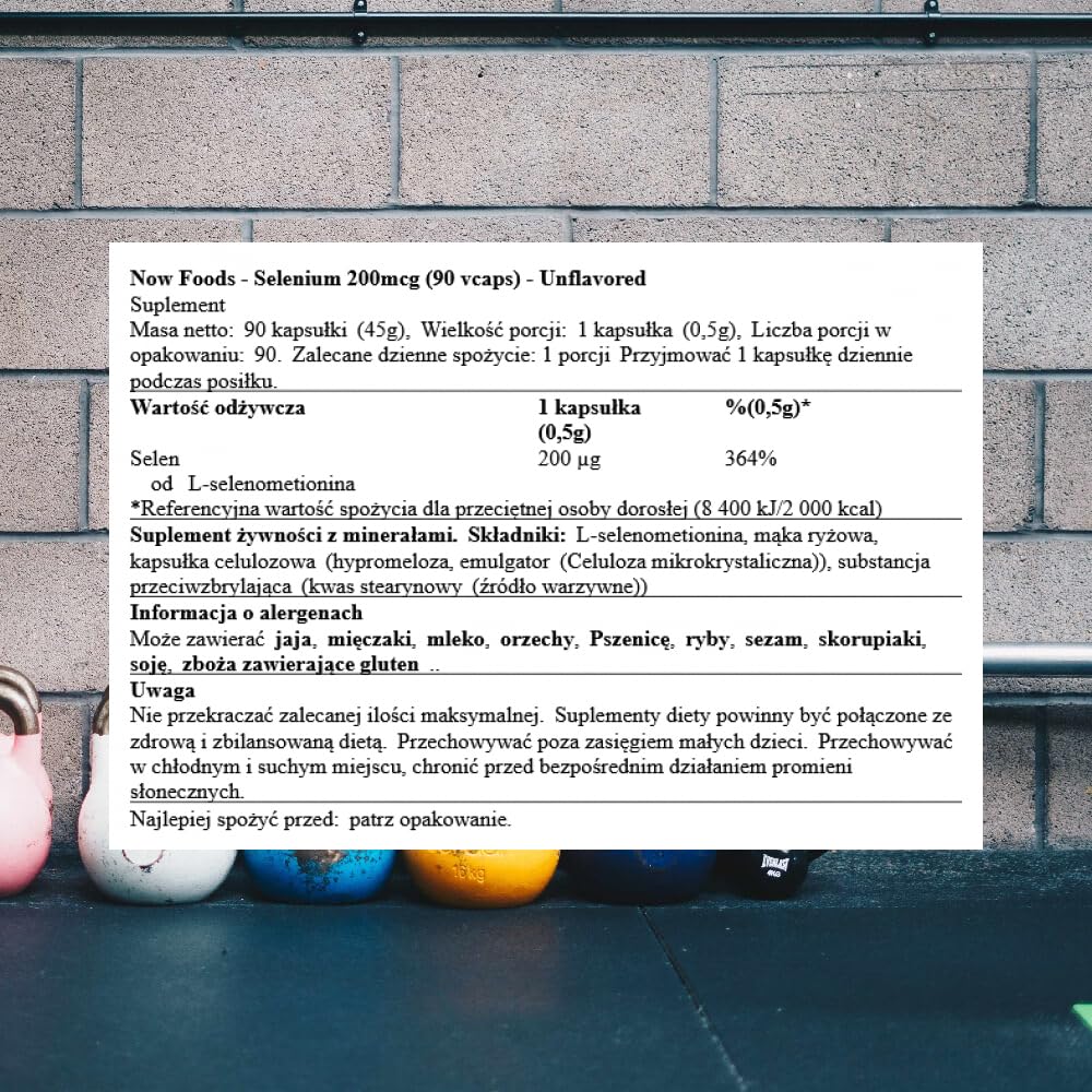 Now Foods Selenium 200mcg (90 vcaps) Unflavored - Witaminy, minerały i zdrowie - Minerały