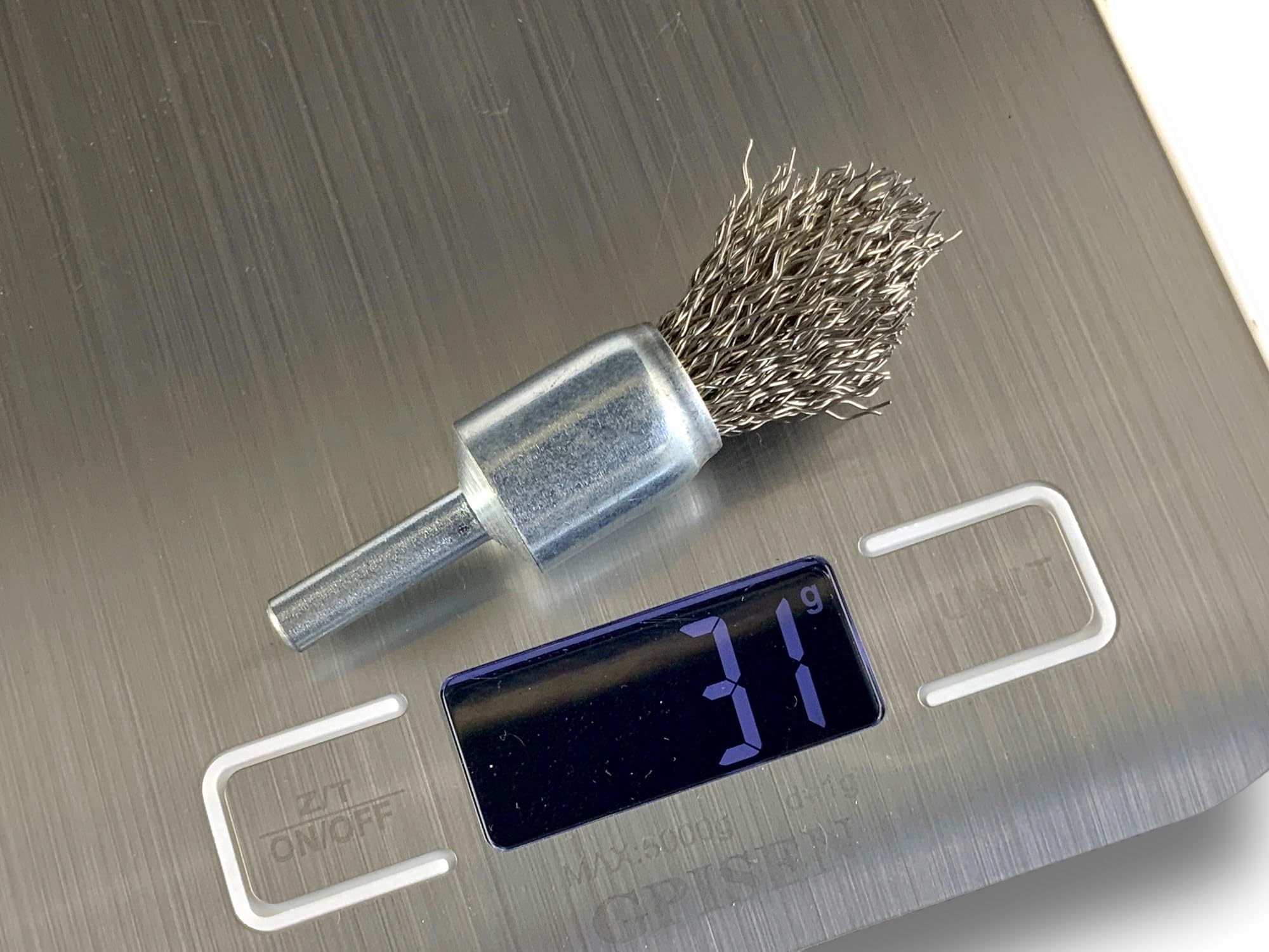 Kibros Lot 6 brosses en bout tige Ø 6 mm forme pointe fil inox dur Ø 18 mm