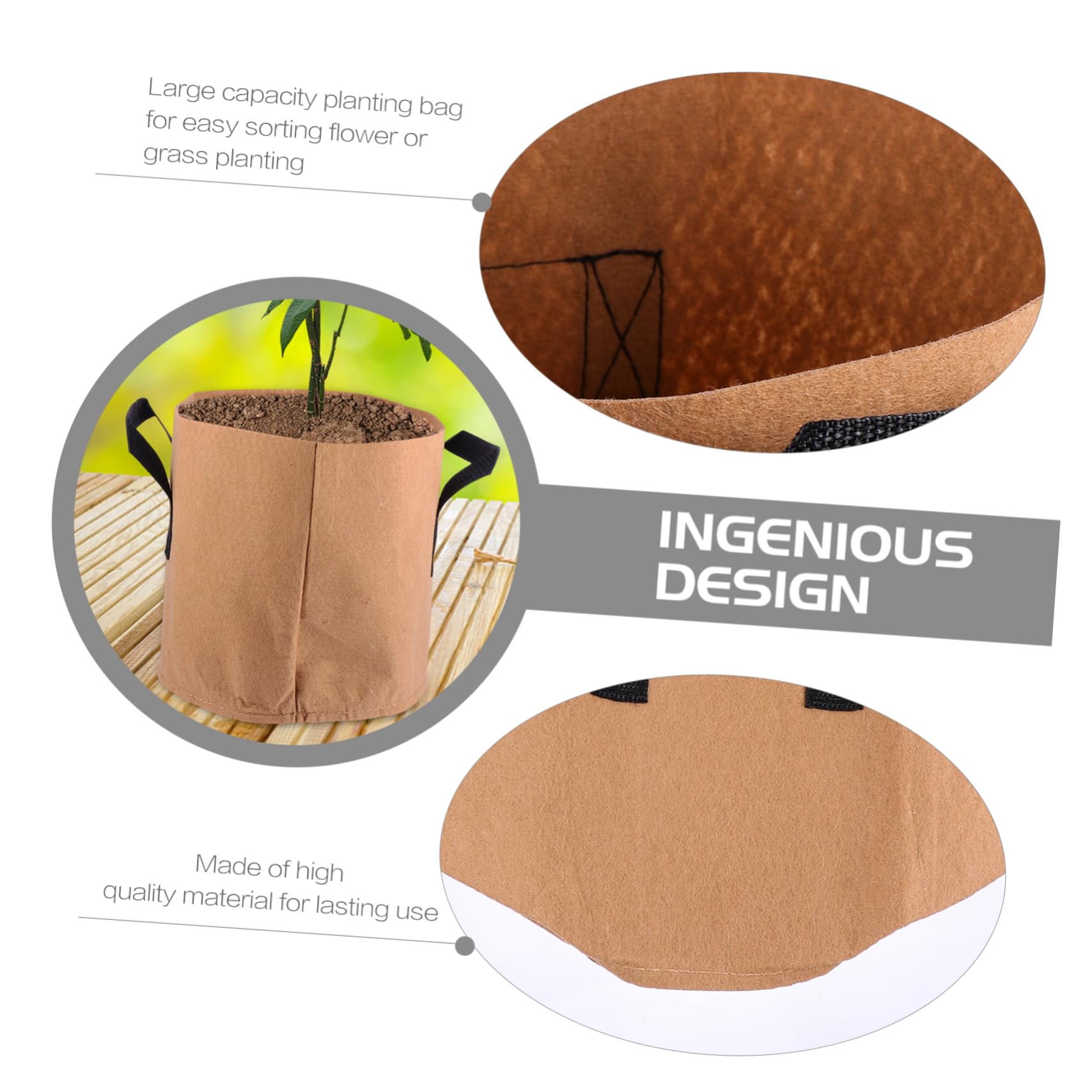 8 Stück 3 Farbige Pflanztaschen Pflanzenaufzucht aufbwahrungs-Box Flowerpot pflanzensack Gemüseanbaubeutel grüner Pflanzentopf Pflanzenwachstumsbeutel Pflanzbeutel für Gemüse Vlies
