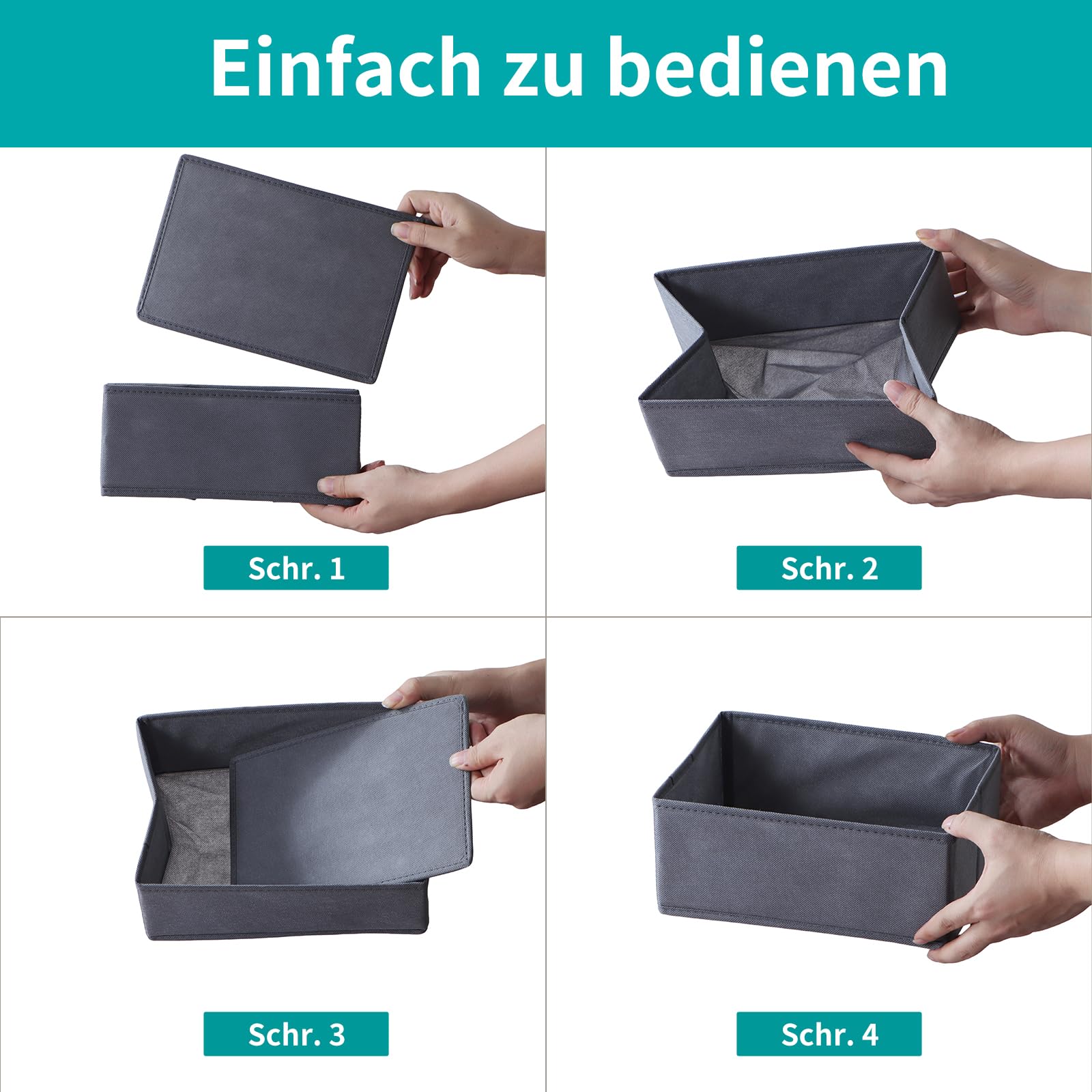 Juego de 16 cajones organizadores compatibles con armario PAX 100 x 58 cm, cajas de tela plegables con base estable para ropa, color gris