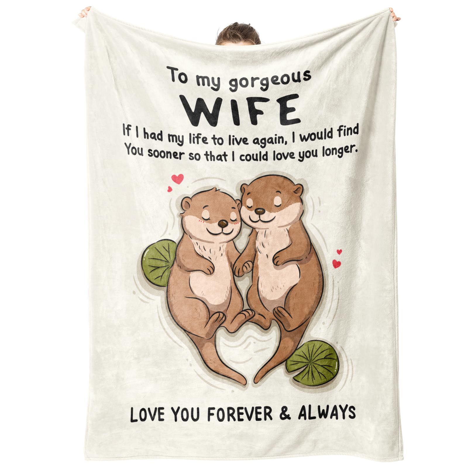 Juratar Wife Birthday Gifts, Birthday Gifts for Wife, to My Gorgeous Wifey Blanket, Wedding Anniversay Valentines Romantic Presetns for Wifey, 60'' X 50''