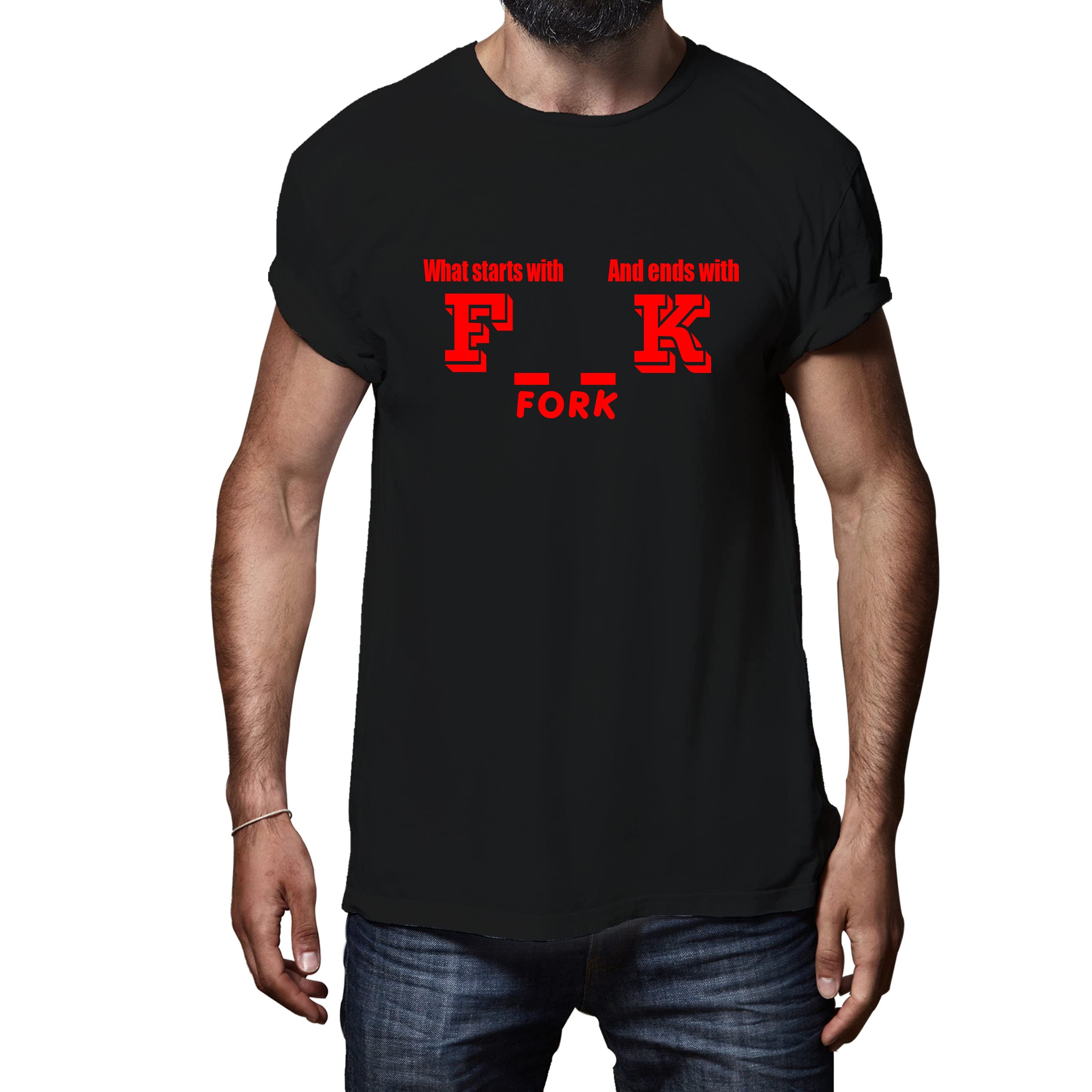 Nothing OfficialMen's Printed T-Shirt | Funny T-Shirt for Men | What Starts with F