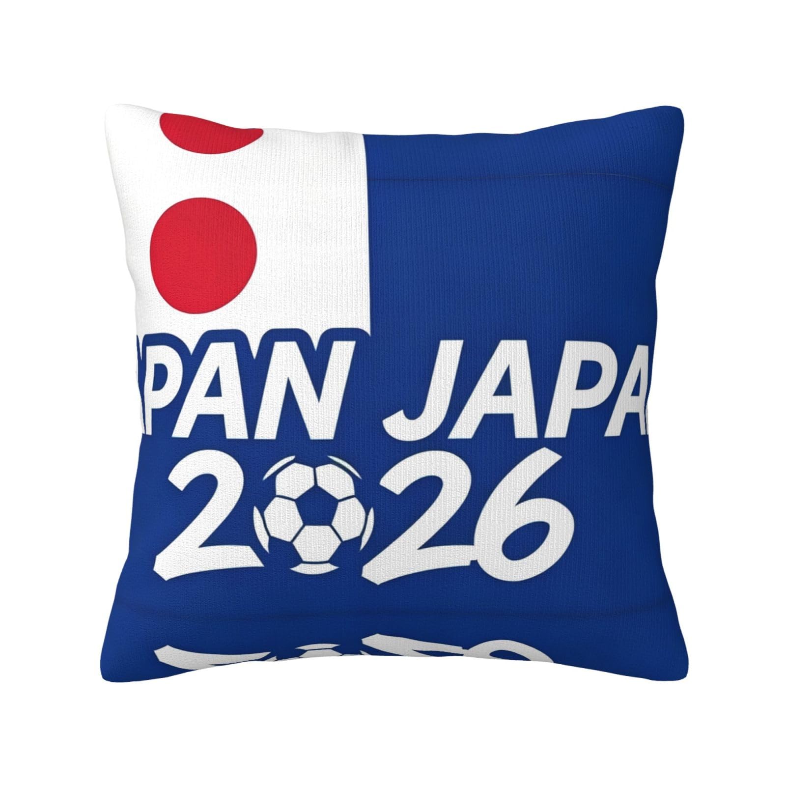 Japan-Flag Print Decorative Throw Pillow Covers for Sofa, Outdoor and World Cup Celebrations