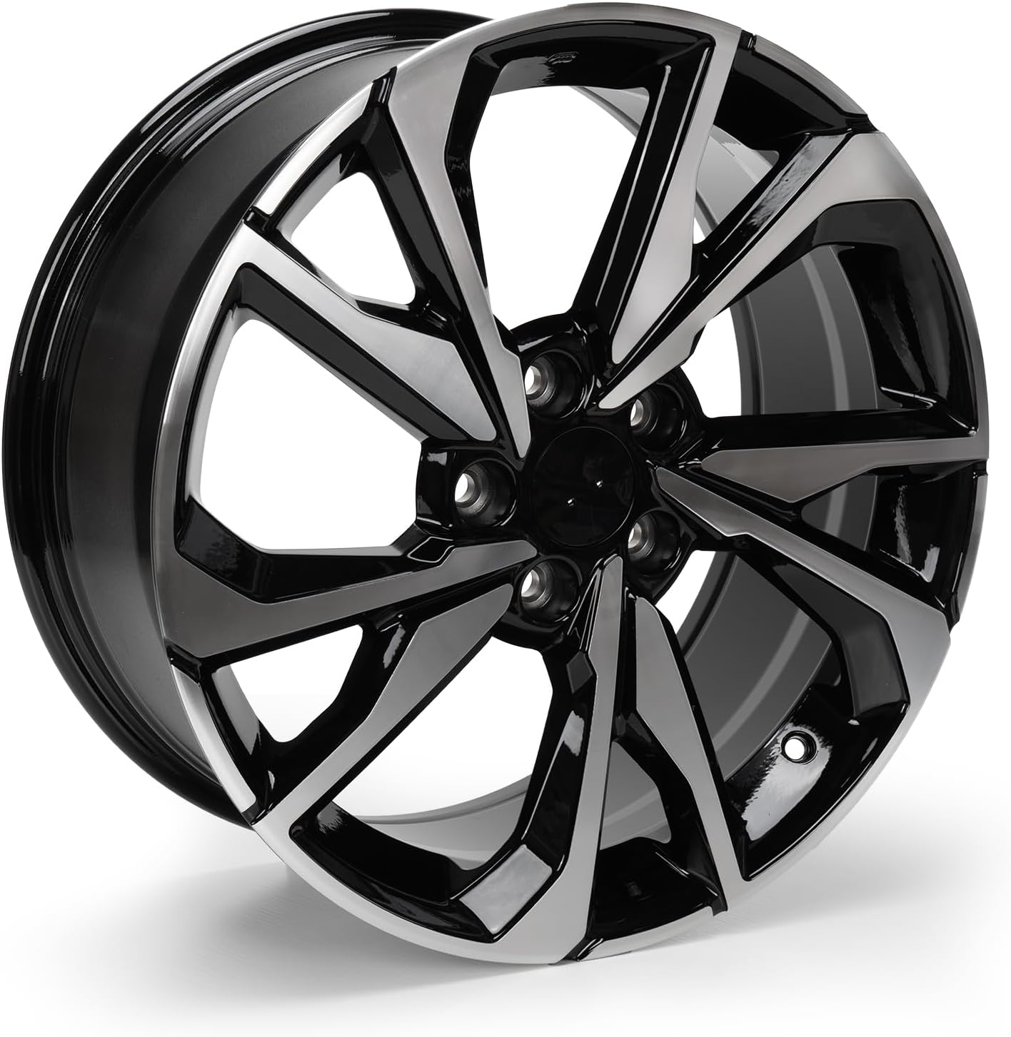 18"x8" Alloy Wheel Compatible with Honda Civic 2017-2021, 18 Inch Replacement Rim, 5x114.3 Bolt Pattern, ET50 Offset, 64.1mm Hub Bore, Set of 4