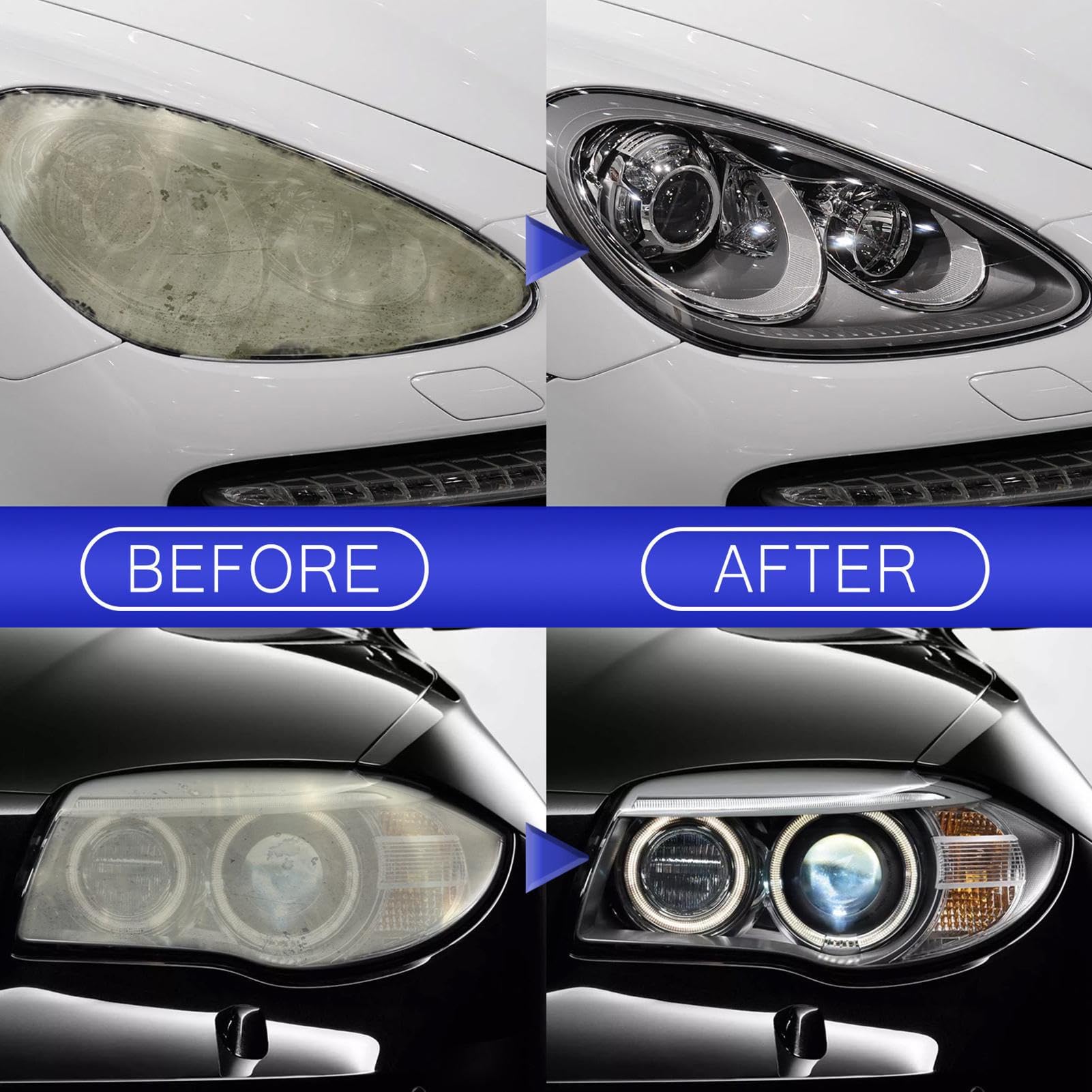 Líquido De Reparación De Faros De Coche - Agente De Restauración De Faros | Solución De Reparación Antiadherente Transparente | Gel De Restauración De Proyector Automotriz De 30 Ml | Fuerte Fluido