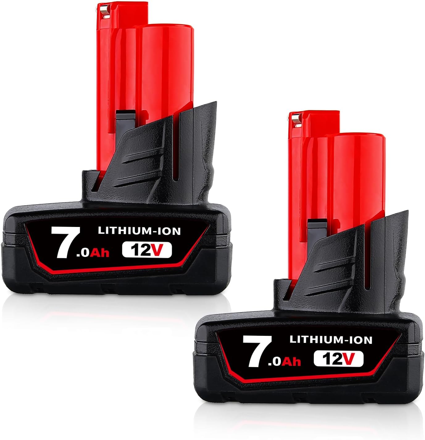 2Pack 12V 7.0Ah 48-11-2460 Li-ion Replacement for Milwaukee 12V Battery 48-11-2410 48-11-2420 48-11-2411 48-11-2401 48-11-2402 12Volt Cordless Tools