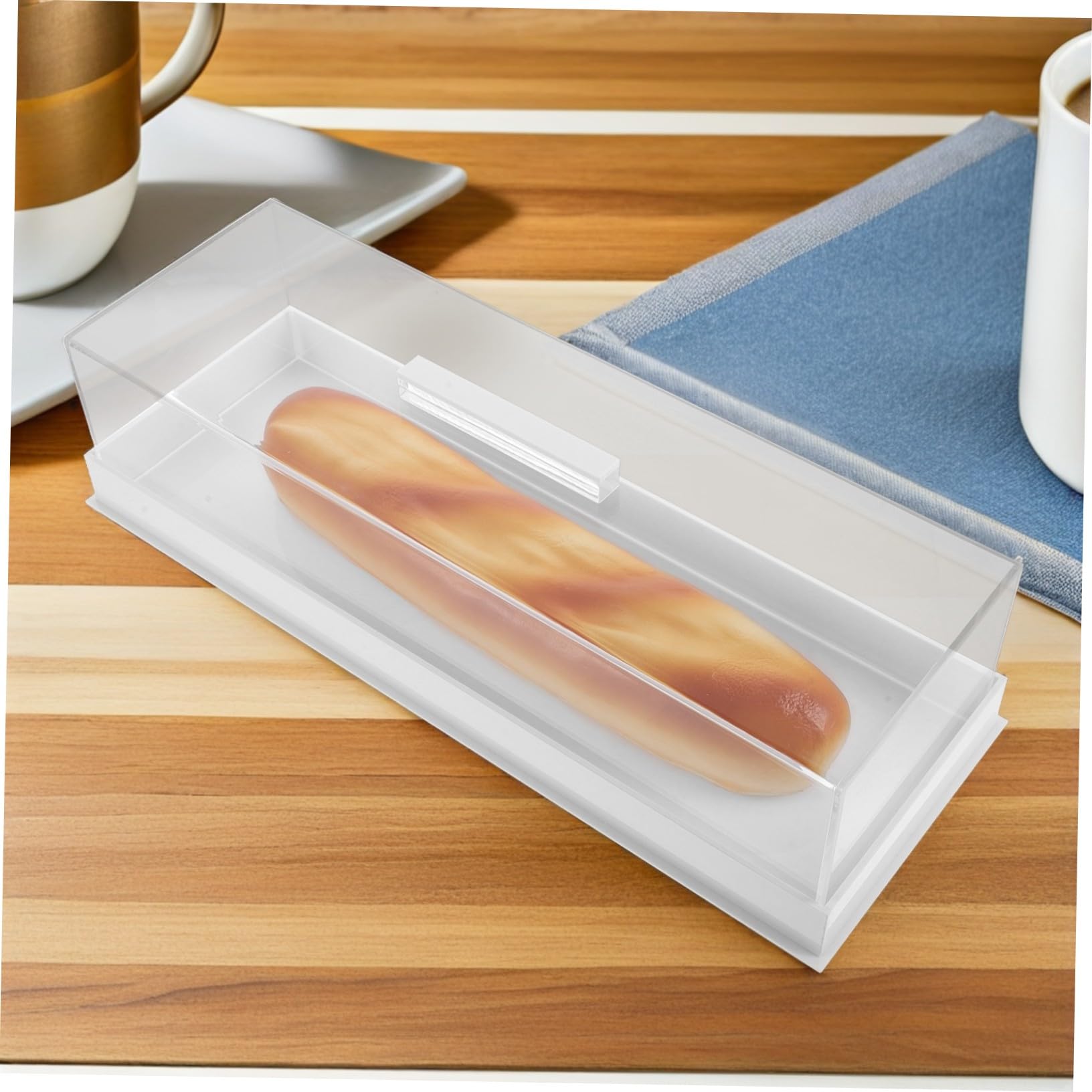 Garneck Caja de Presentación Rectangular con Bandeja para Pasteles Vitrina de Acrílico con Tapa para Cafeterías Fiestas y Uso Doméstico