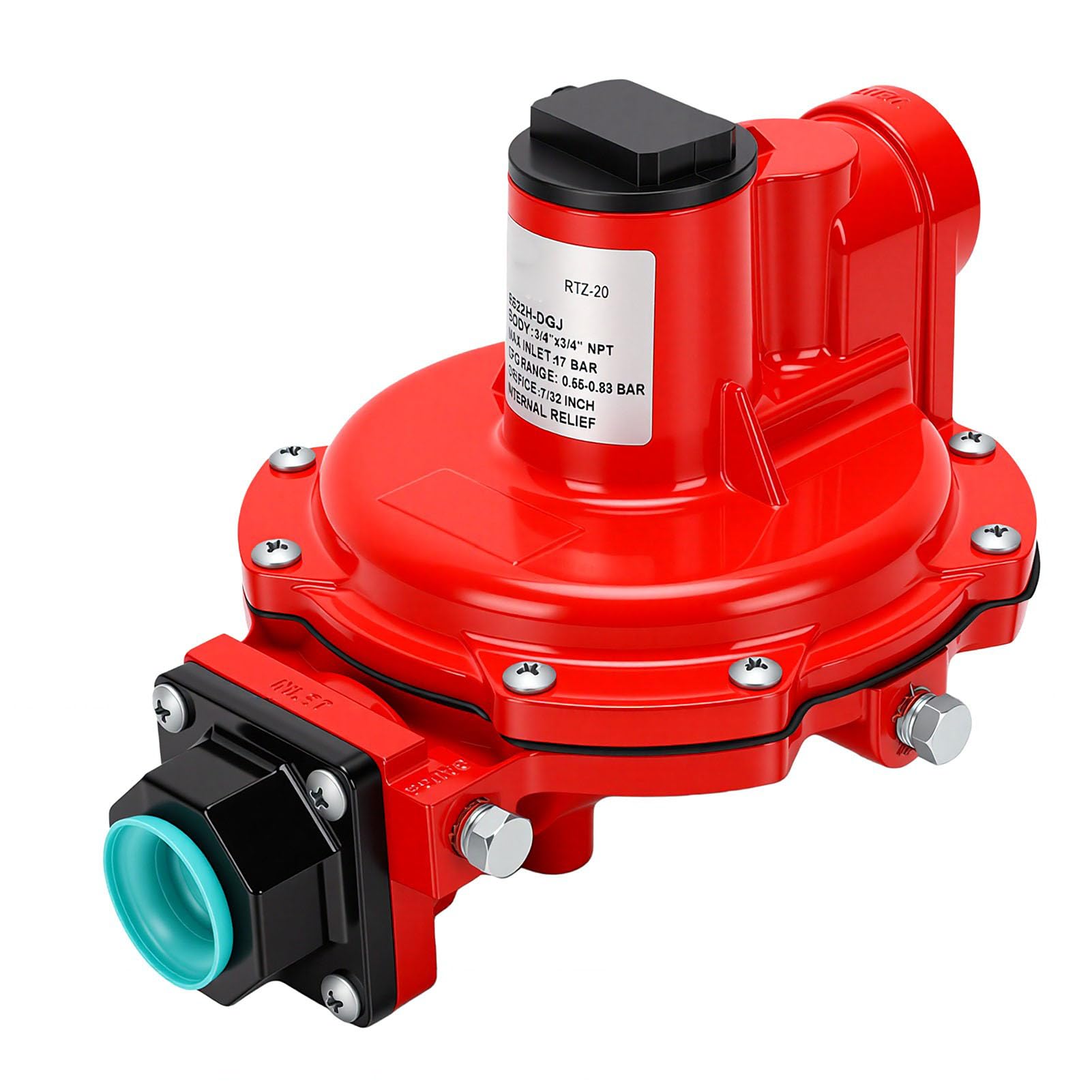 Regulador de Gas Ajustable de Alto Flujo de 8-12 PSI para Usos Comerciales Residenciales Diseño Duradero de Hierro Fundido