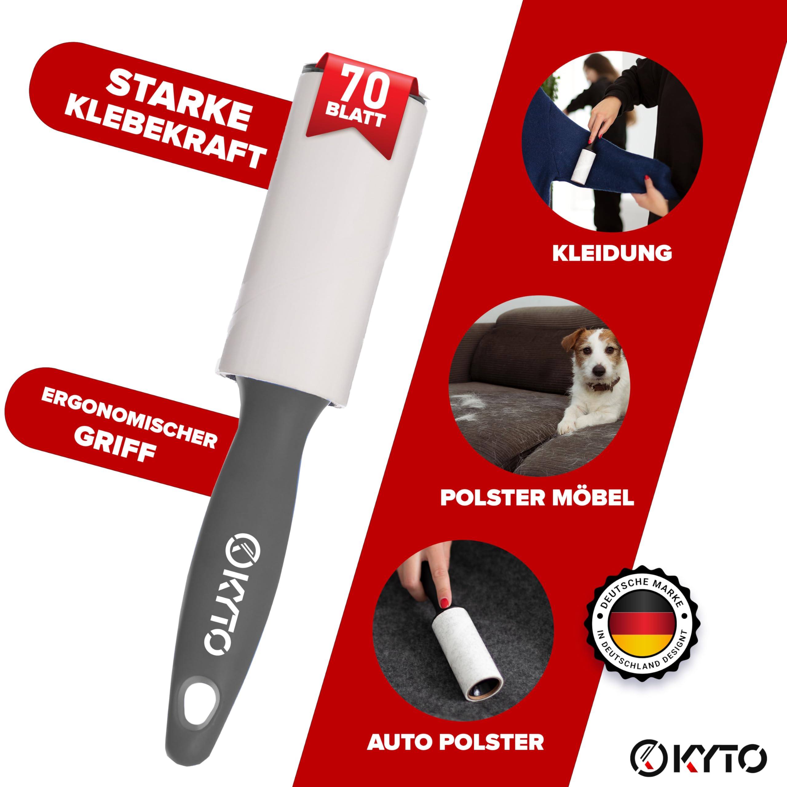 Fedicelly Fusselrollen-Set Mit 800 Blättern – Extra Klebrig Gegen Tierhaare Auf Kleidung, Couch & Teppich