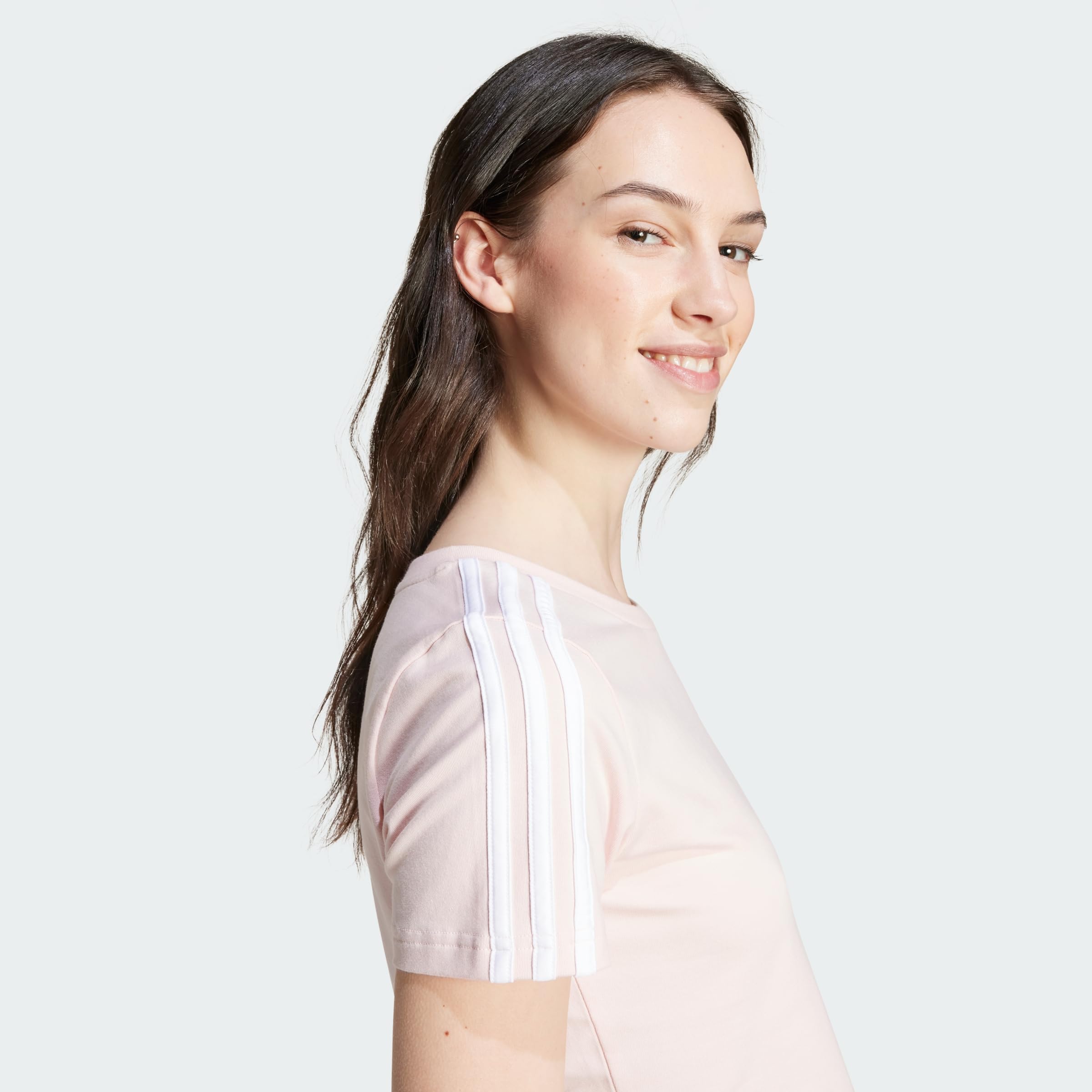 Adidas Essentials 3-Stripes Crop tee Camiseta de Manga Corta Mujer (Pack de 1)
