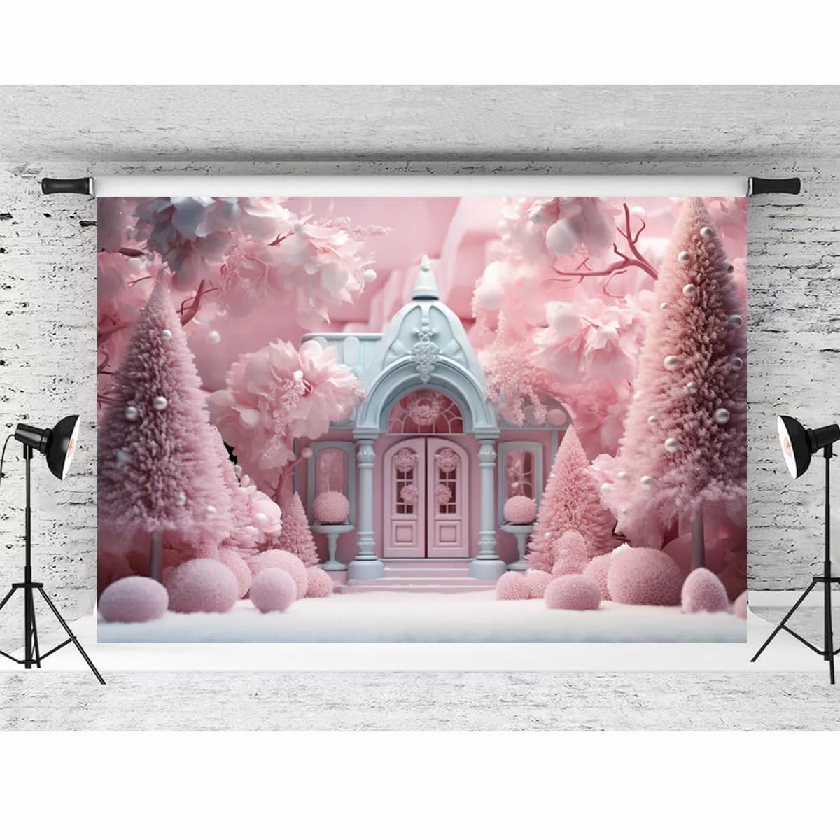 Amazon.com : Pink Christmas Tree Vintage Door Backdrop for
