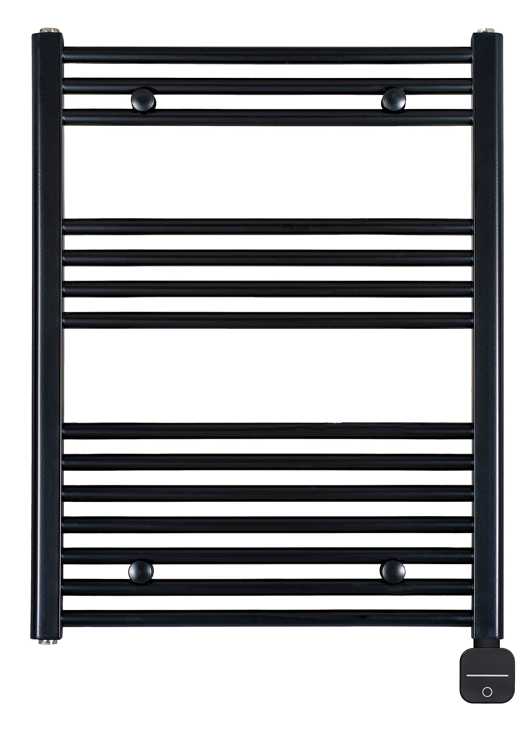 anapont Scaldasalviette elettrico da bagno 775hx600b – nero – con funzione timer – Scaldasalviette – Riscaldamento elettrico – Asciugamani da bagno – Made in Germany