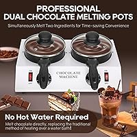 Vista 3 de Máquina de fusión de chocolate, calefacción eléctrica, máquina de templado de chocolate, olla de fusión rápida y uniforme, ideal para chocolate