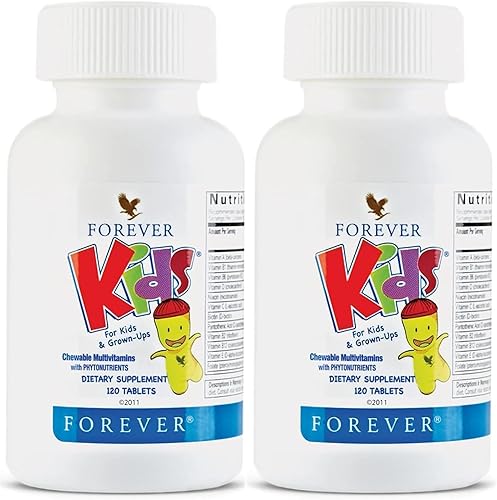 Forever Kids - Tabletas multivitamínicas masticables - Paquete de 2