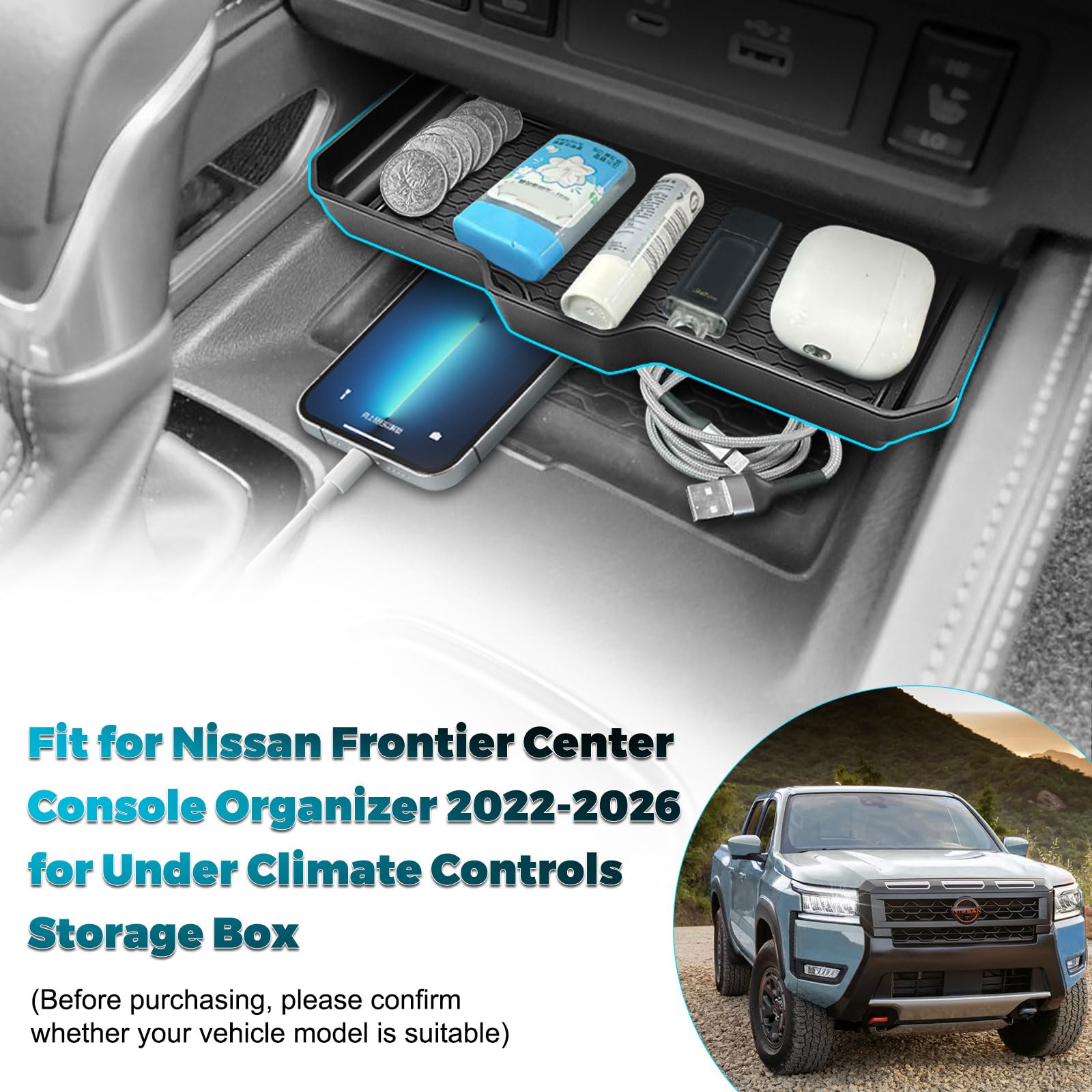 Upgrade Center Console Organizer Tray Compatible - Product View