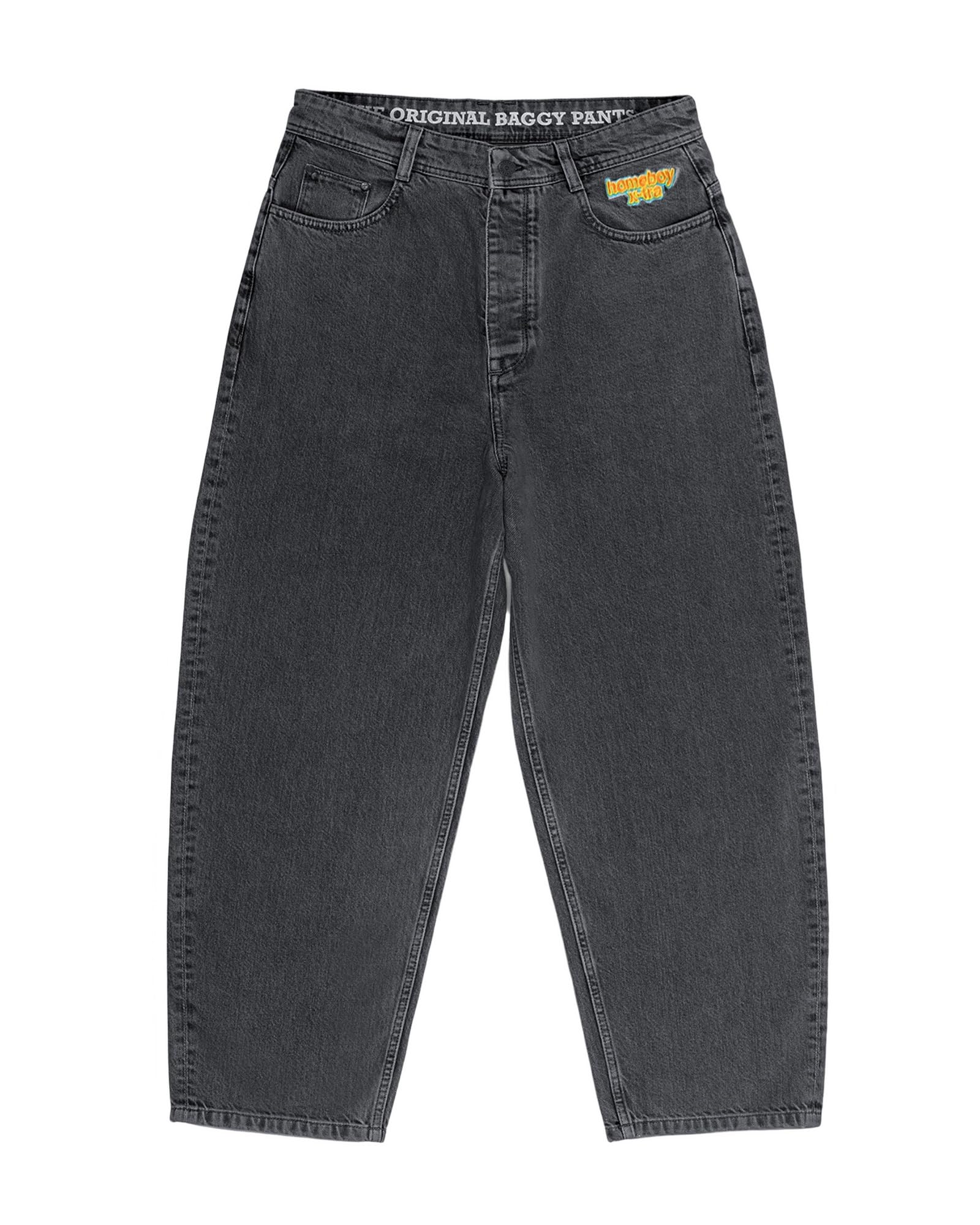 Homeboy Unisex X-Tra Monster Denim Pants, Washed Grey, 29 L30