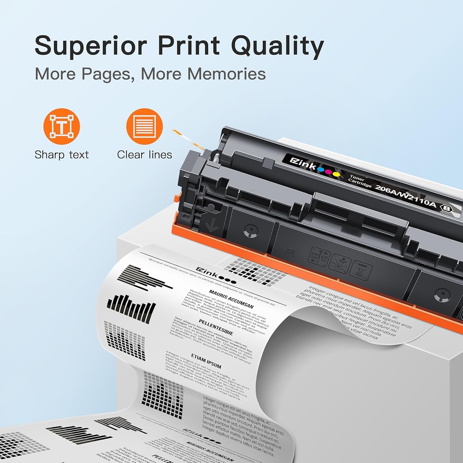 E-Z Ink 206X Toner Cartridges 4 Pack High Yield Compatible for HP 206X 206A W2110X W2110A to Use with HP Color LaserJet Pro MFP M283fdw M283cdw M283fdn M282nw M255dw M255nw M283 (with Chip -B/C/Y/M)