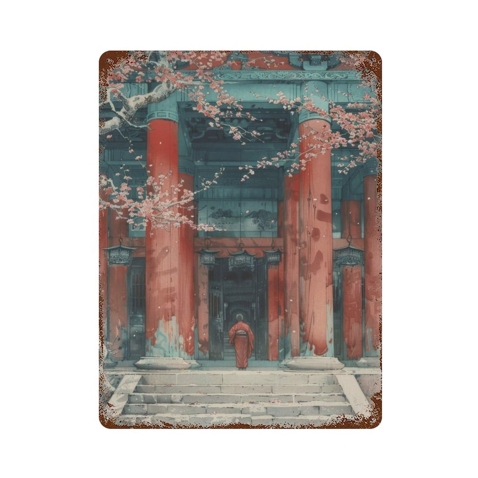 The Temple Retro Metal Sign 15.7"x11.8", for Garage, Bar And Workshop Decor, Shabby Chic Decor